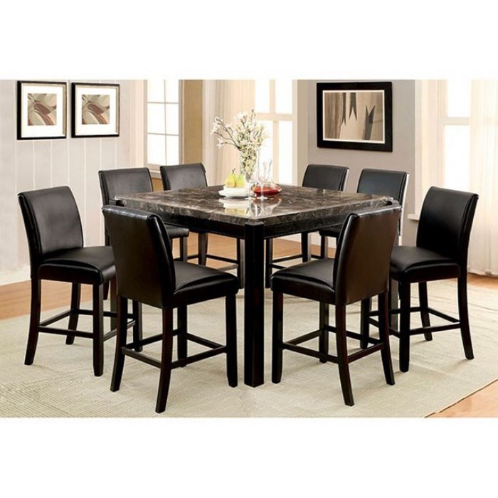 9 piece high top top dining set