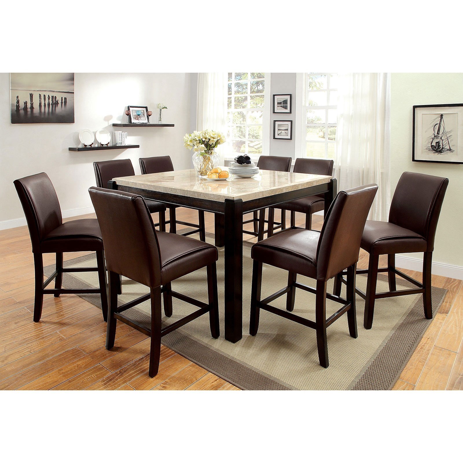 Marble counter height online dining table