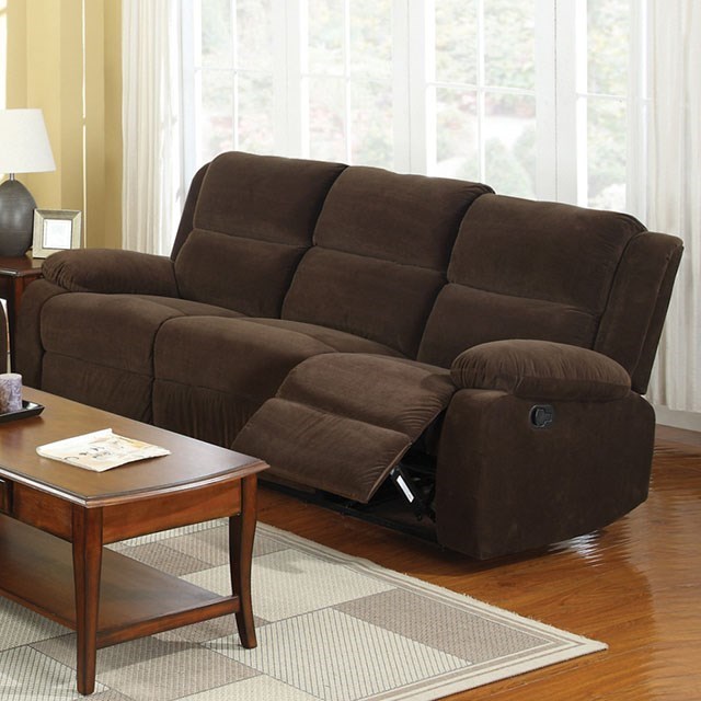 Furniture of America Haven CM6554 S Casual Reclining Sofa in
