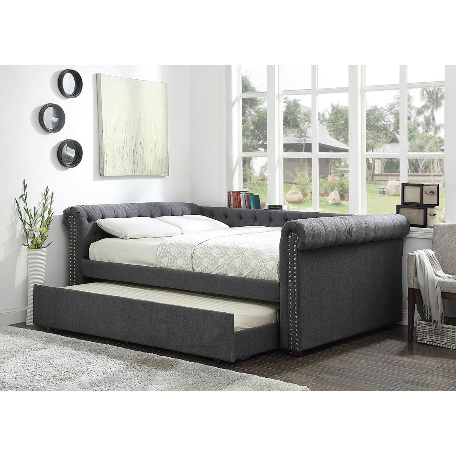 Queen shop upholstered daybed