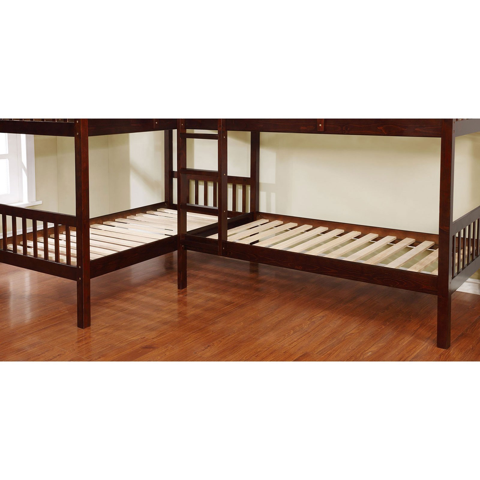 Marquette quadruple twin bunk sales bed by furniture of america