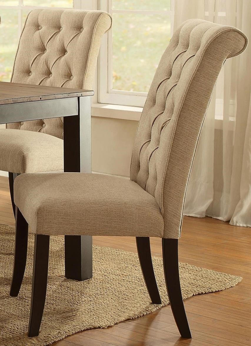 Furniture of america tufted sales upholstered dining chairs