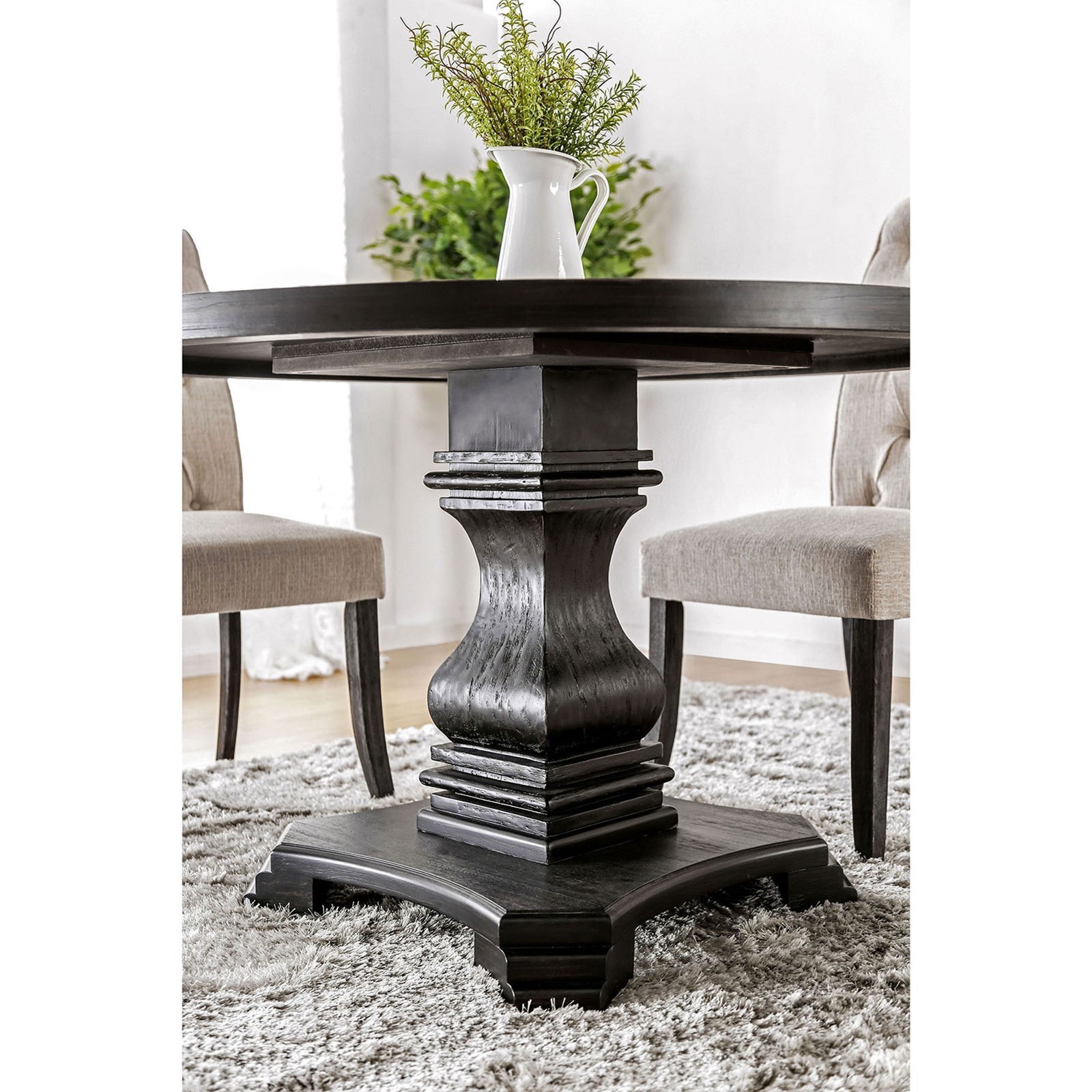 Furniture of America Nerissa CM3840RT TABLE Vintage Style Round