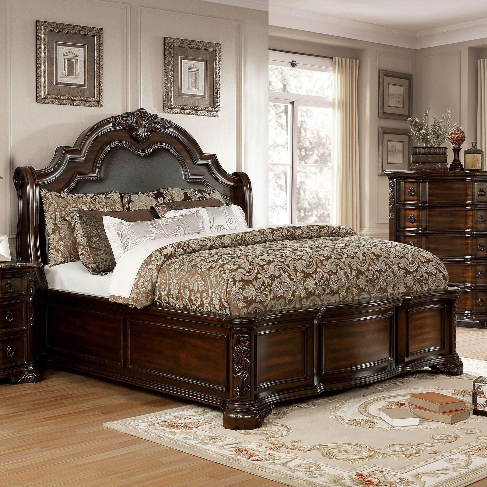 Furniture of America Niketas CM7860EK BED Traditional King Panel