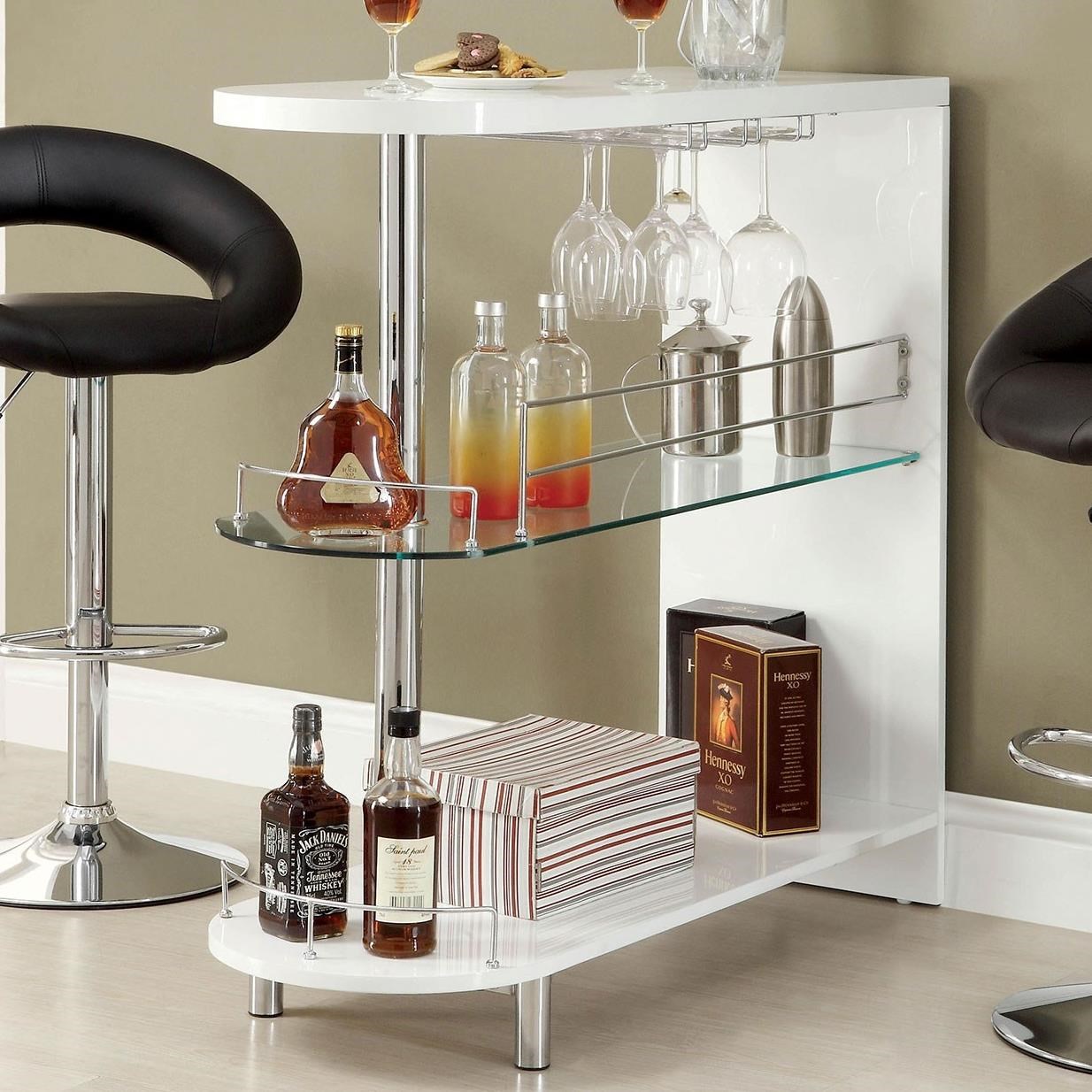 Furniture of America FOA Numbi CM BT8333 WH Mid Century Modern