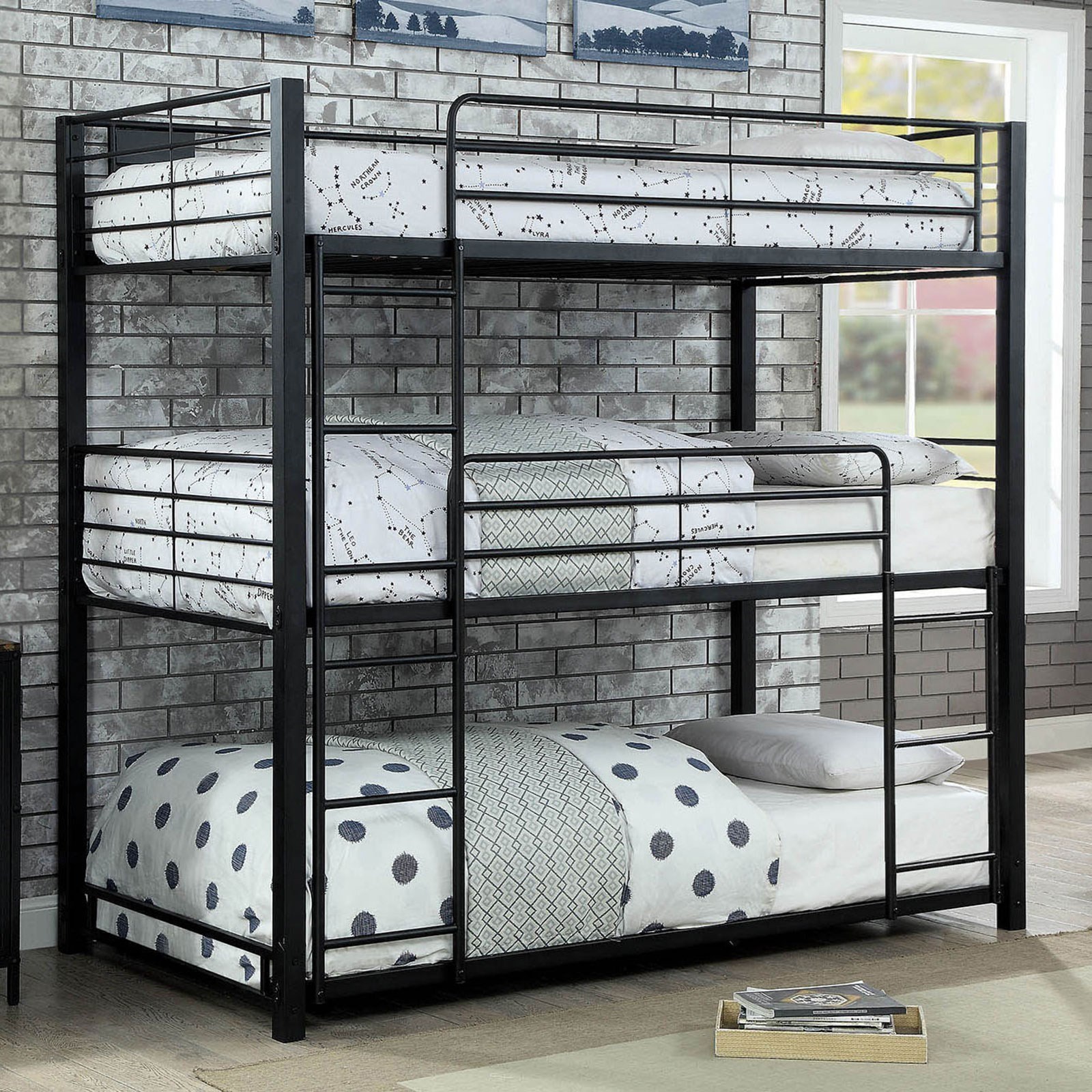 Triple decker bunk cheap bed