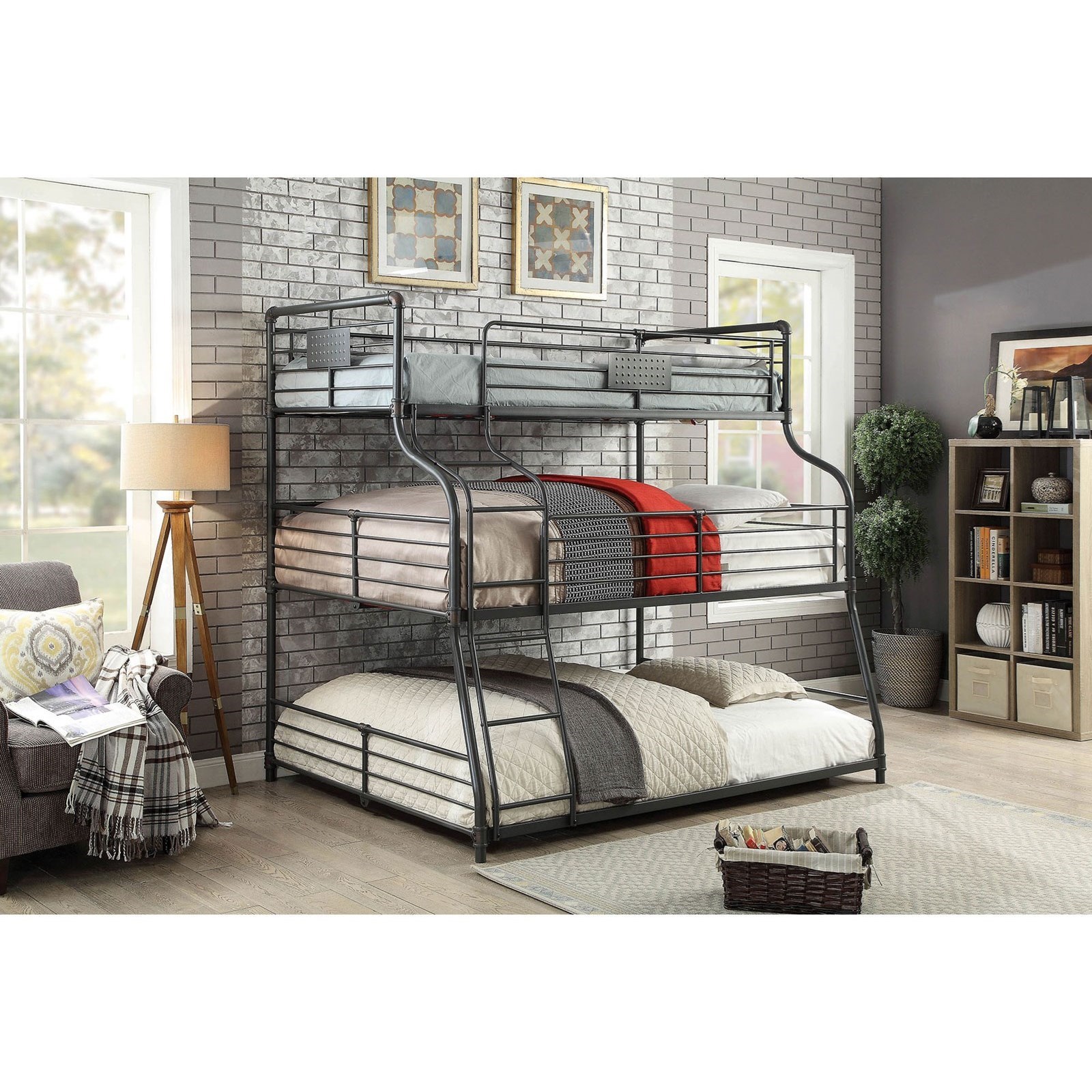 Furniture of America FOA Olga III CM BK918 BED Twin Full Queen