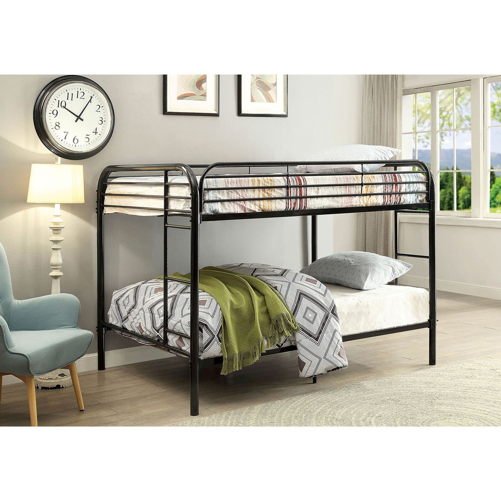 Furniture of America Opal CM BK931BK FF Full over Full Bunk Bed