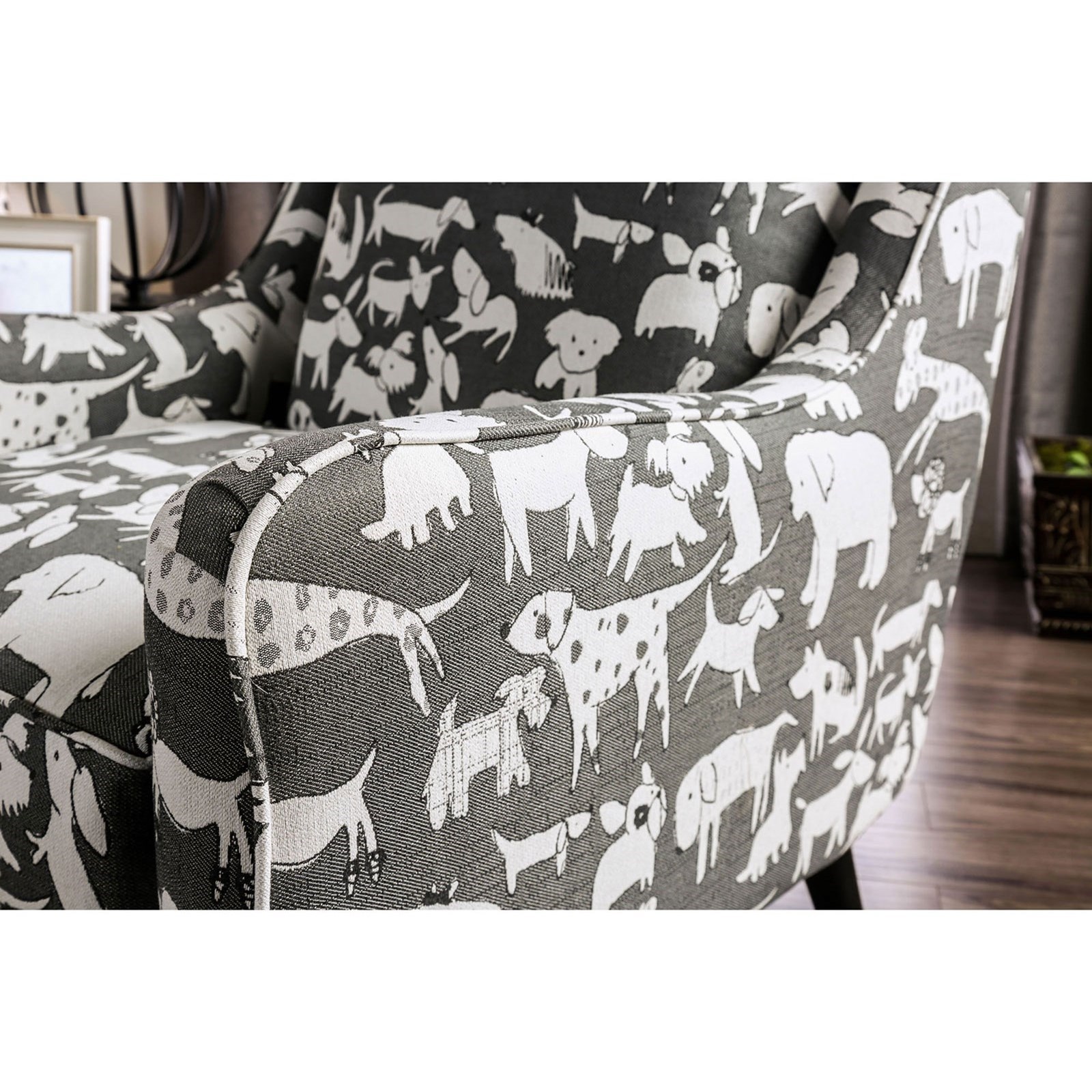 Dog pattern chair sale