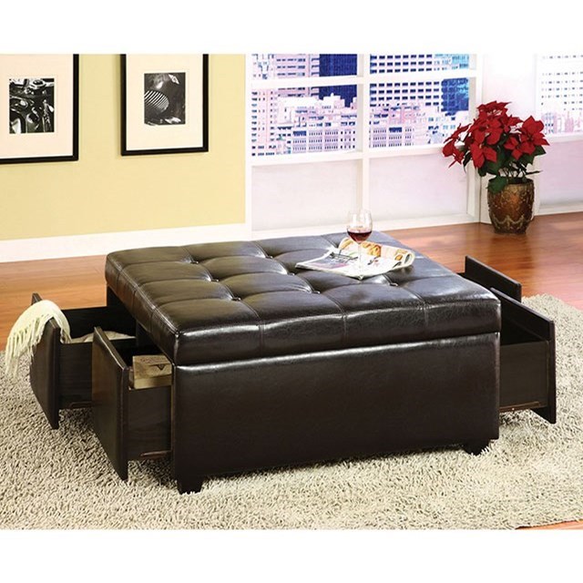 Storage ottoman best sale with drawers