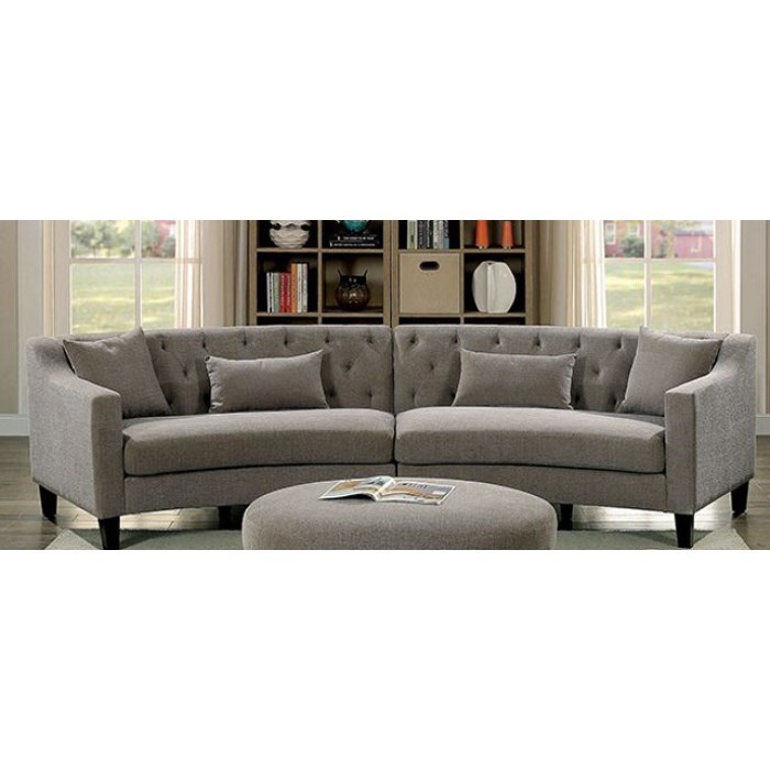 Curved back store sectional sofa