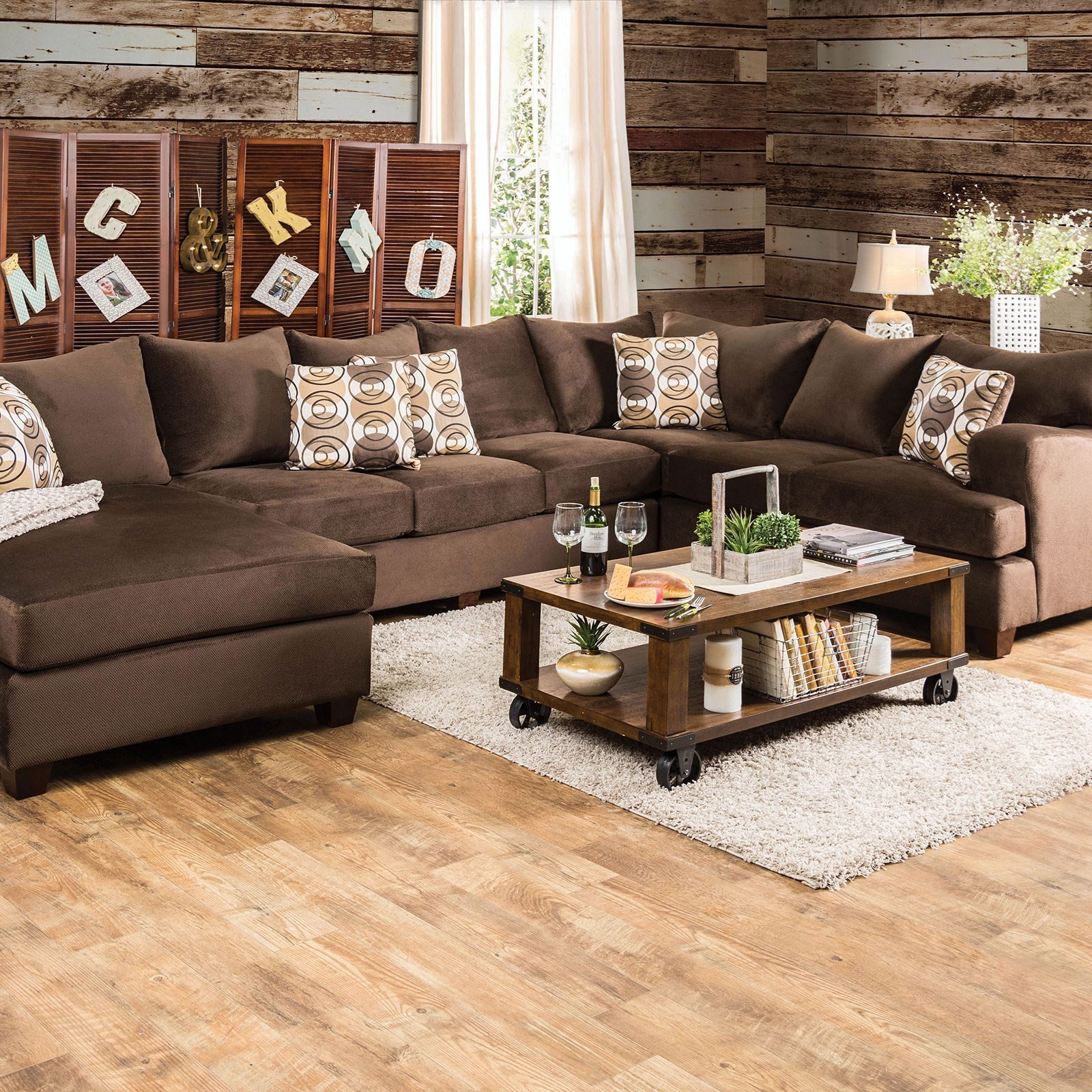 Left facing u hot sale shaped sectional