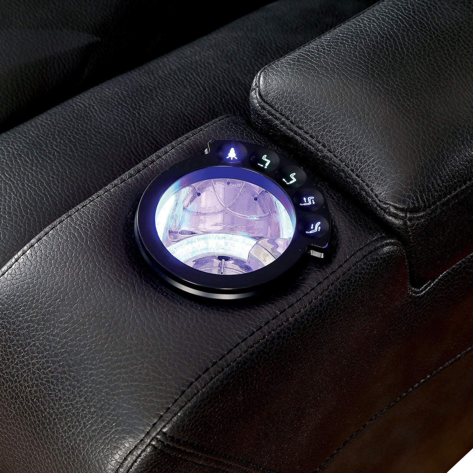 Couch with light up cup holders sales
