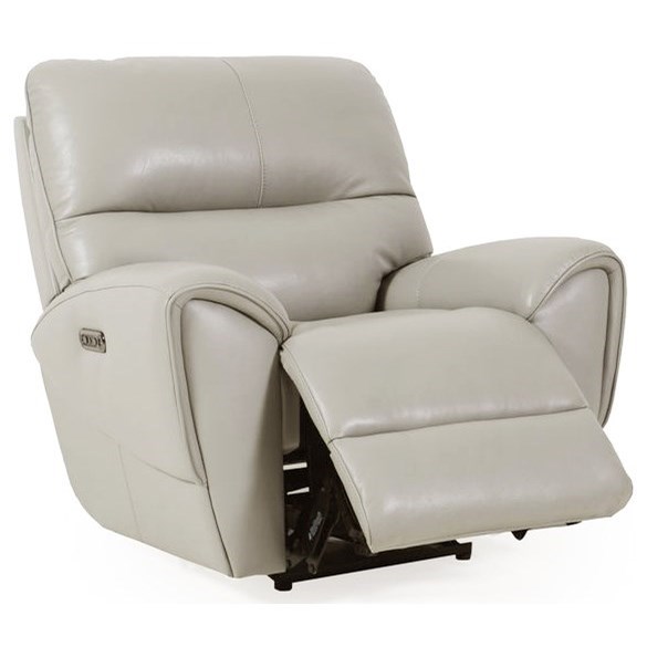 Barcalounger top grain leather deals power recliner with power headrest