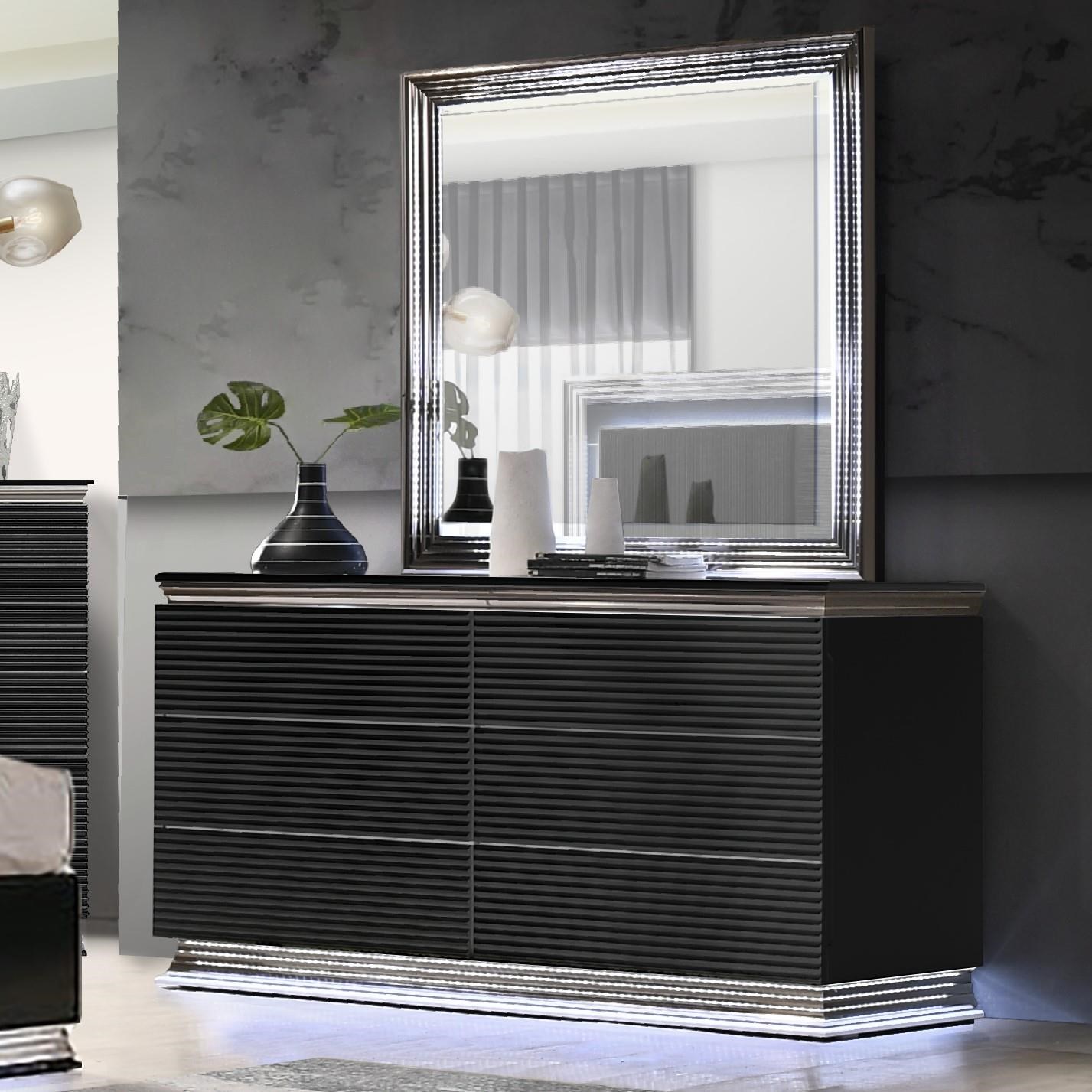 Dresser with led shop lights