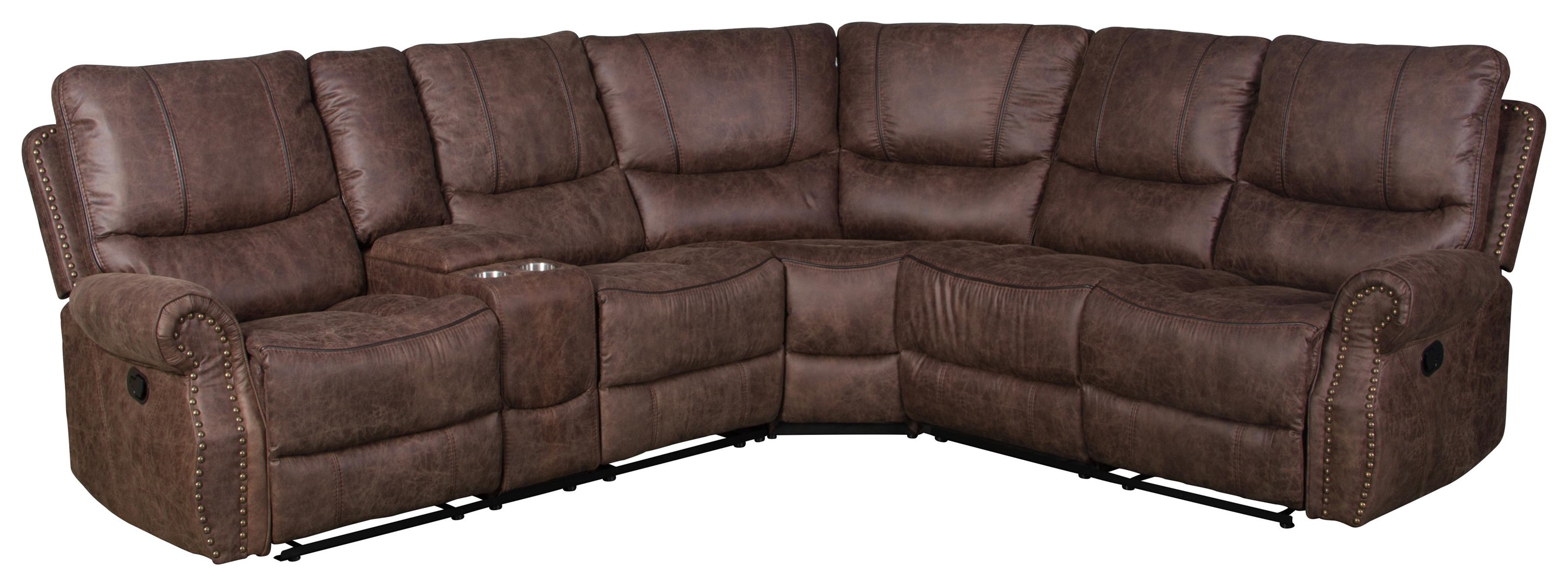 Sectional sofa sales with glider