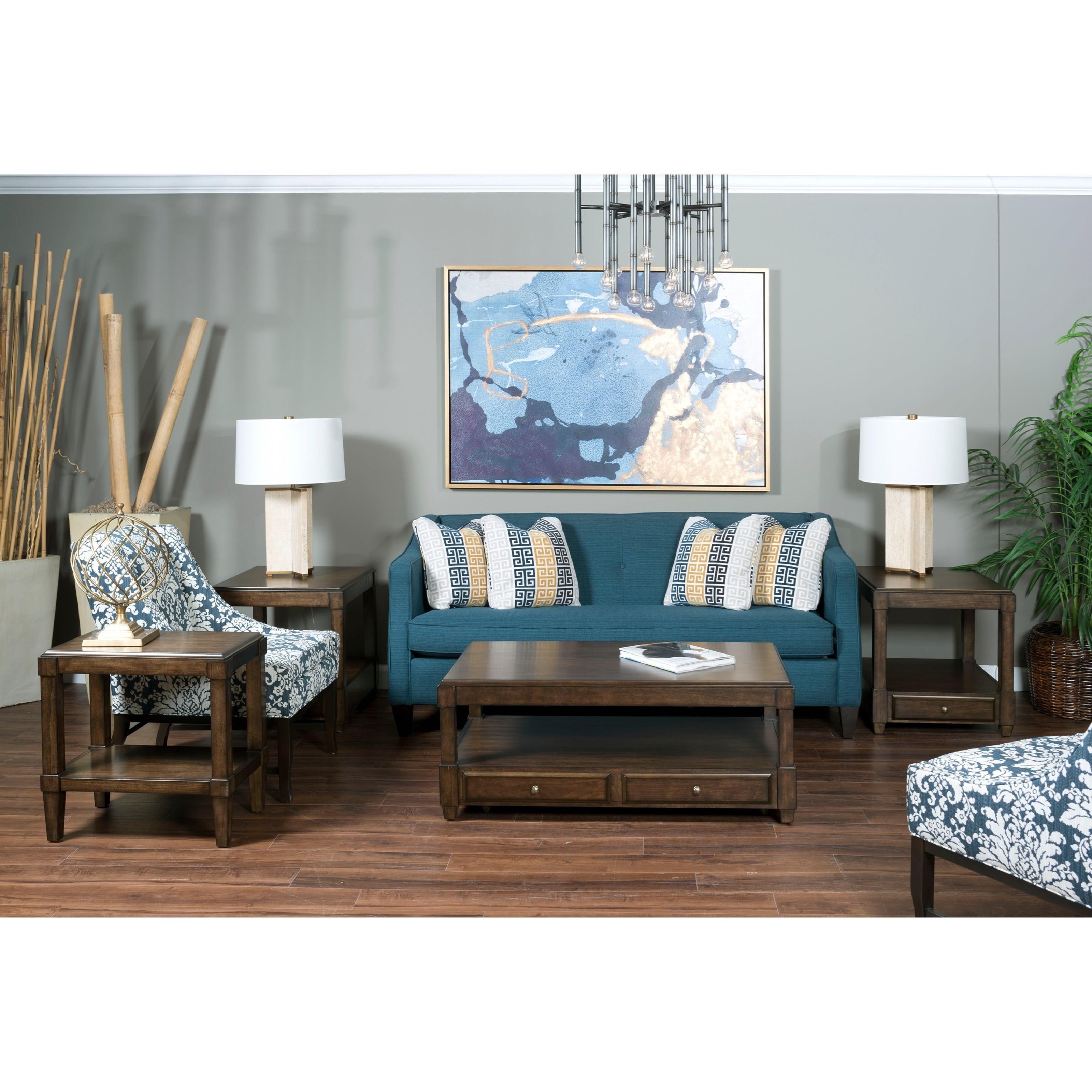 Hammary Halsey 620 915 Rectangular End Table with Soft Close