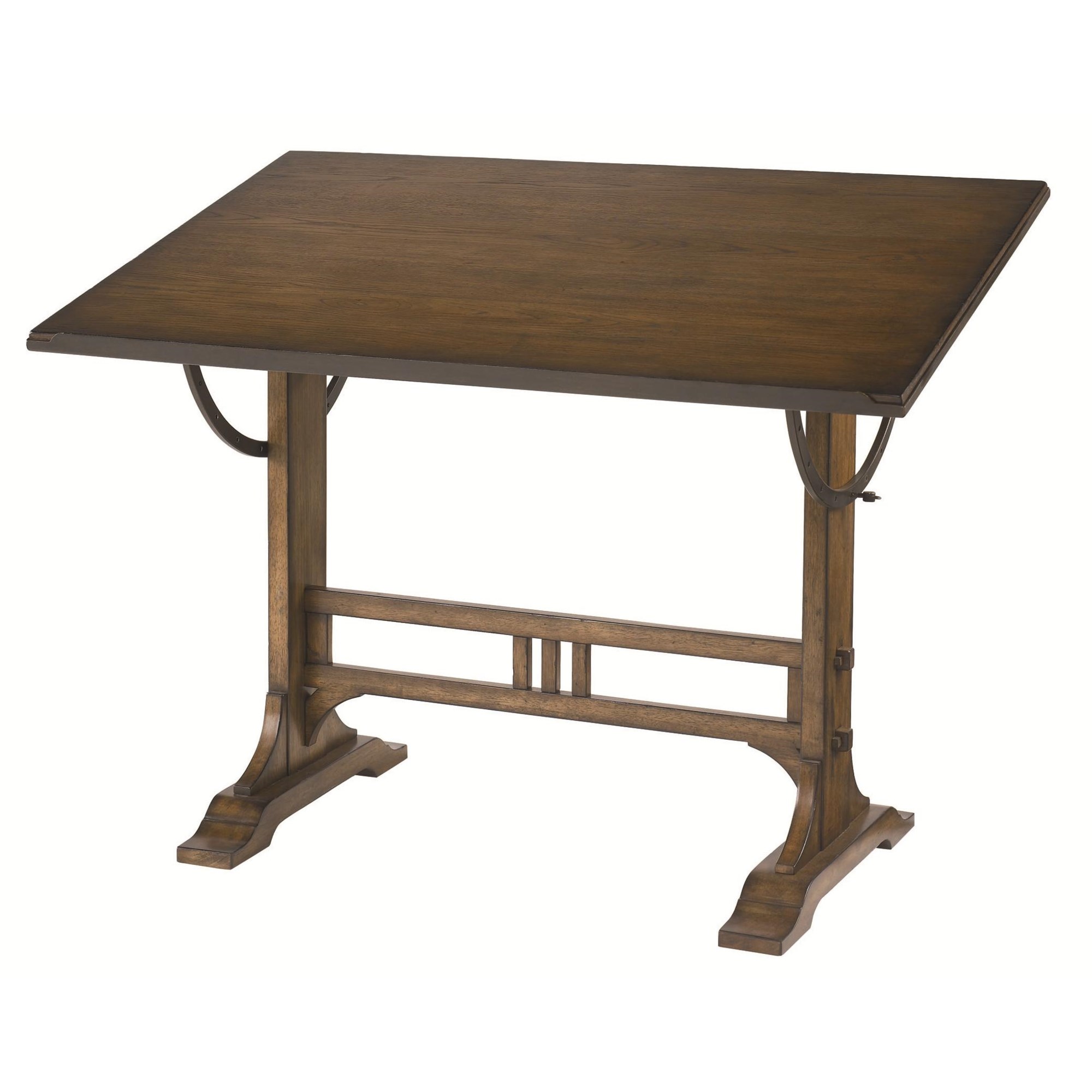 Desk | | Weathered Hammary Oak Mission Wayside Studio - Desk & Home Furniture Architect Table Desks 166-940 Mattress