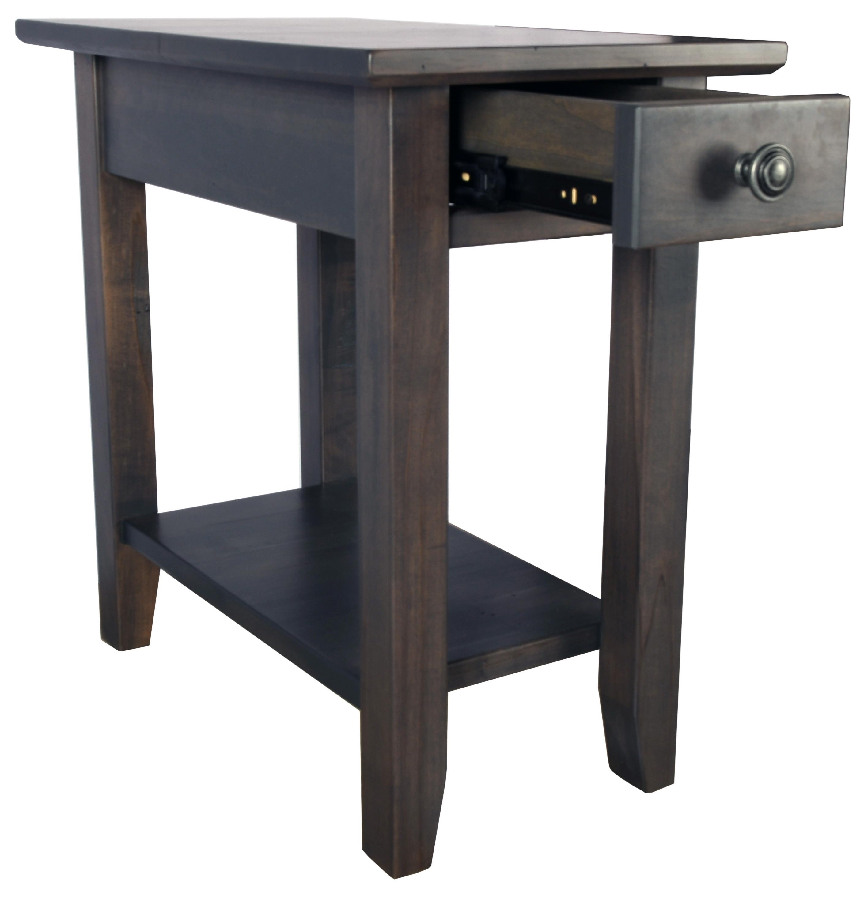 Solid wood store chairside table