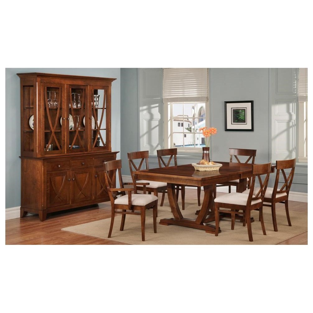 Dining set with clearance hutch