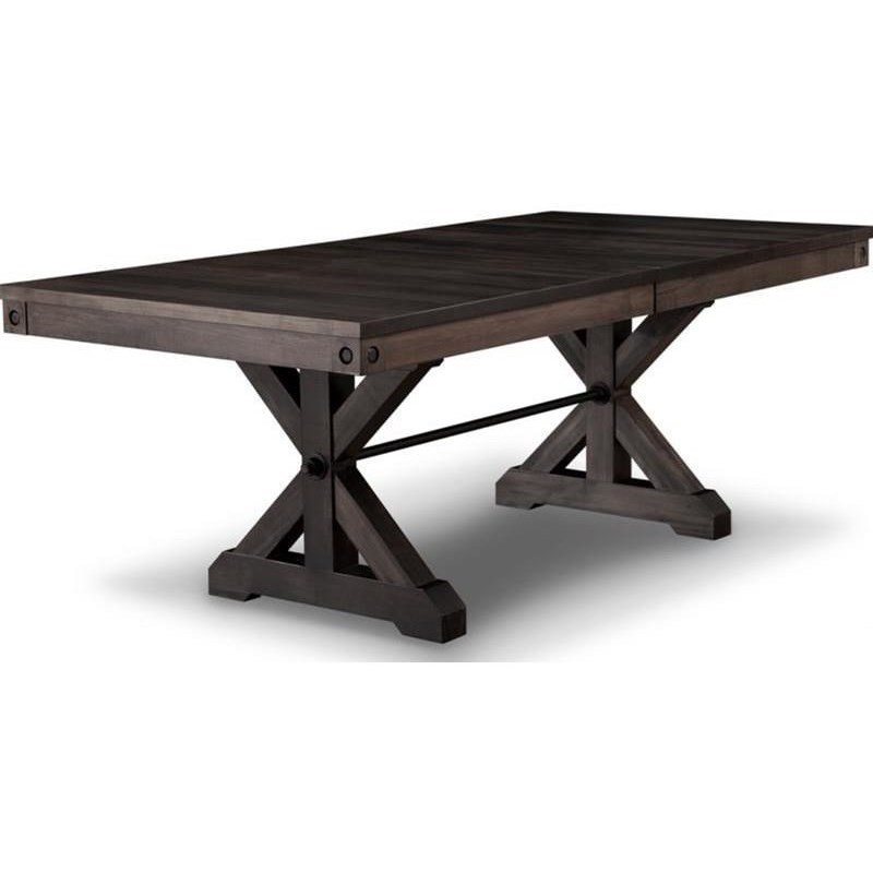 Trestle table discount with leaves