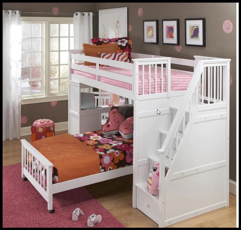 Hillsdale loft store bed with desk