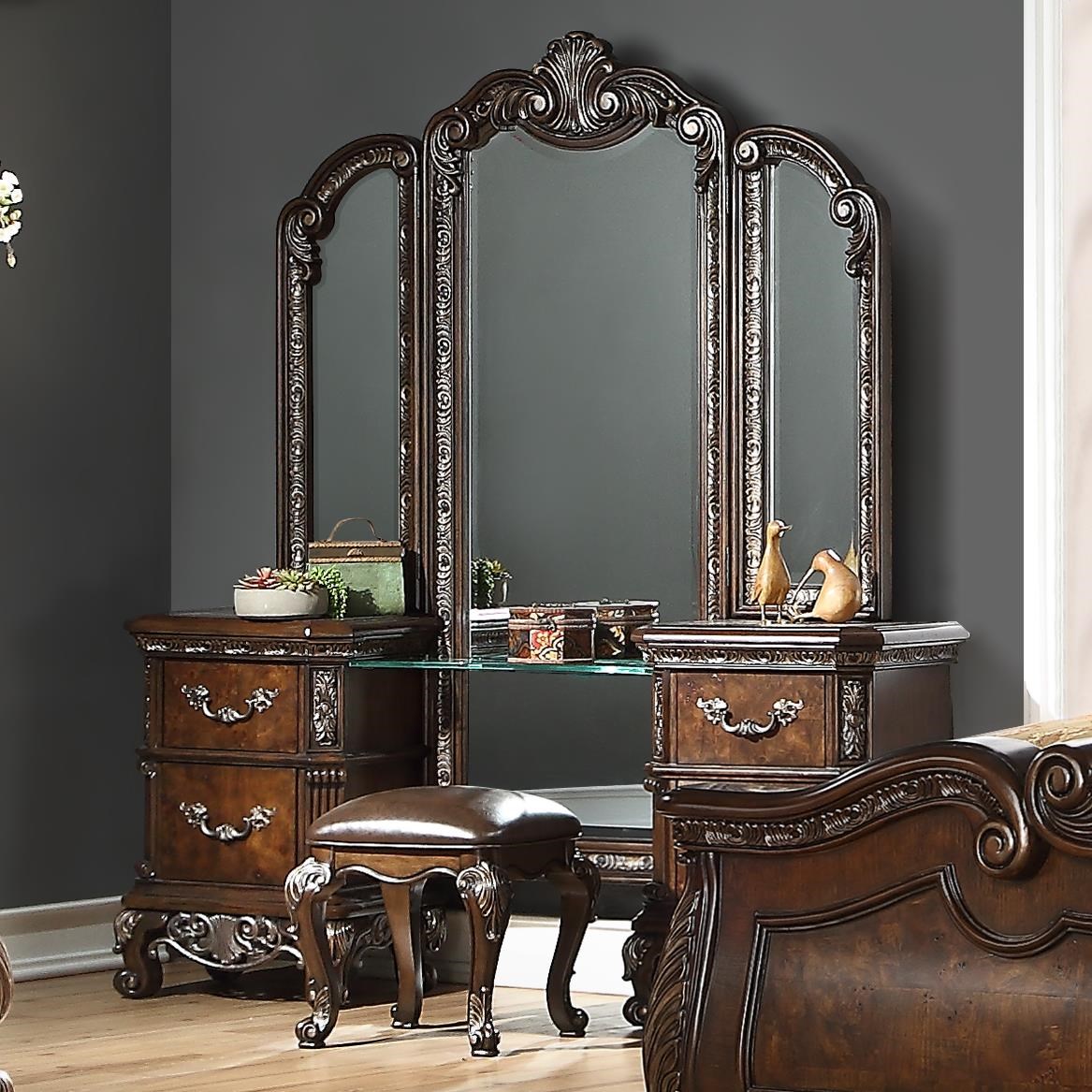 Beauregard vanity shop set with mirror