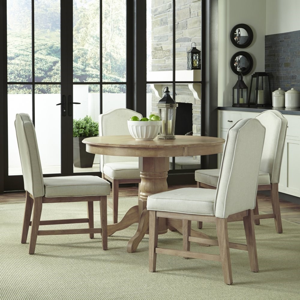 Country style round best sale table and chairs