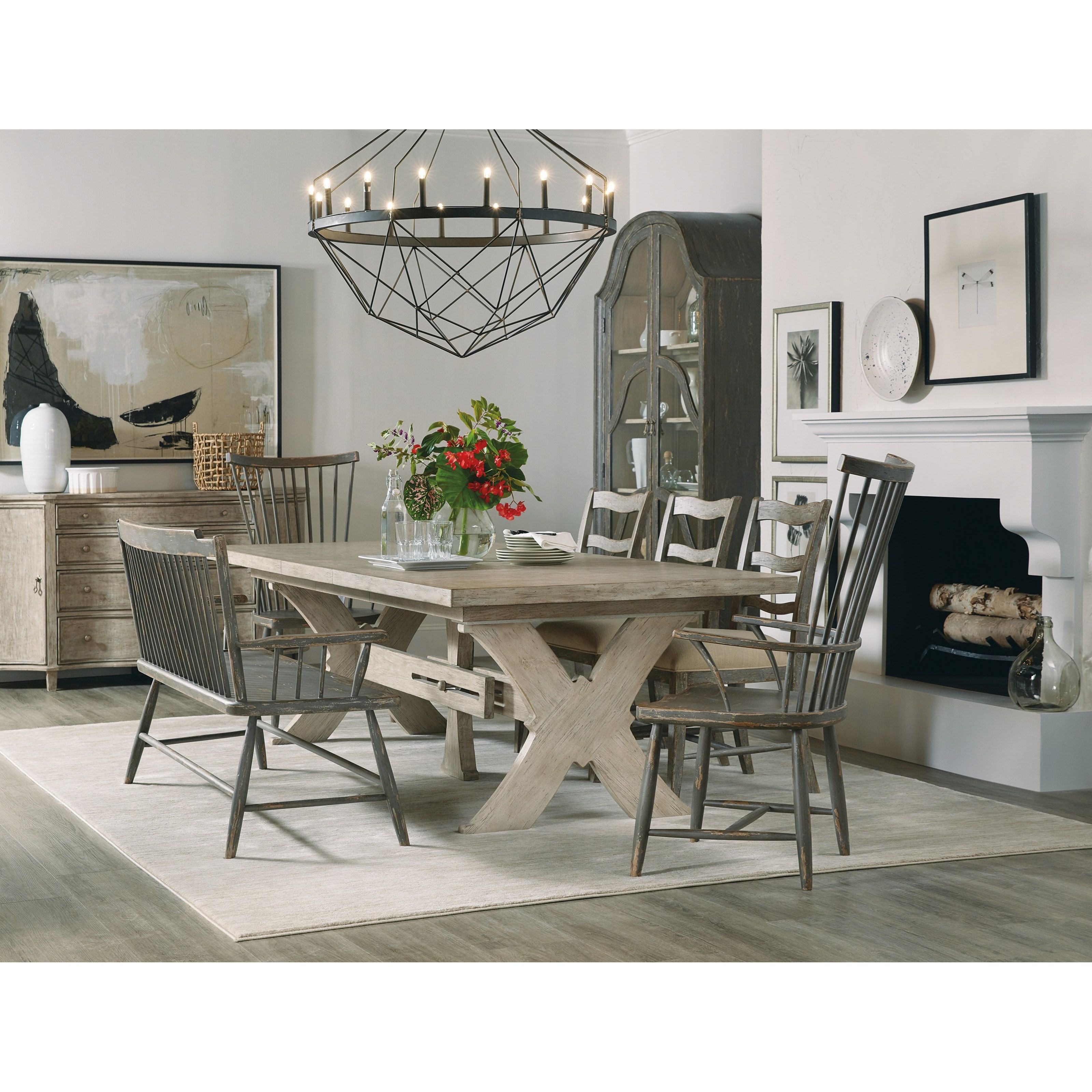 Spindle back best sale dining bench