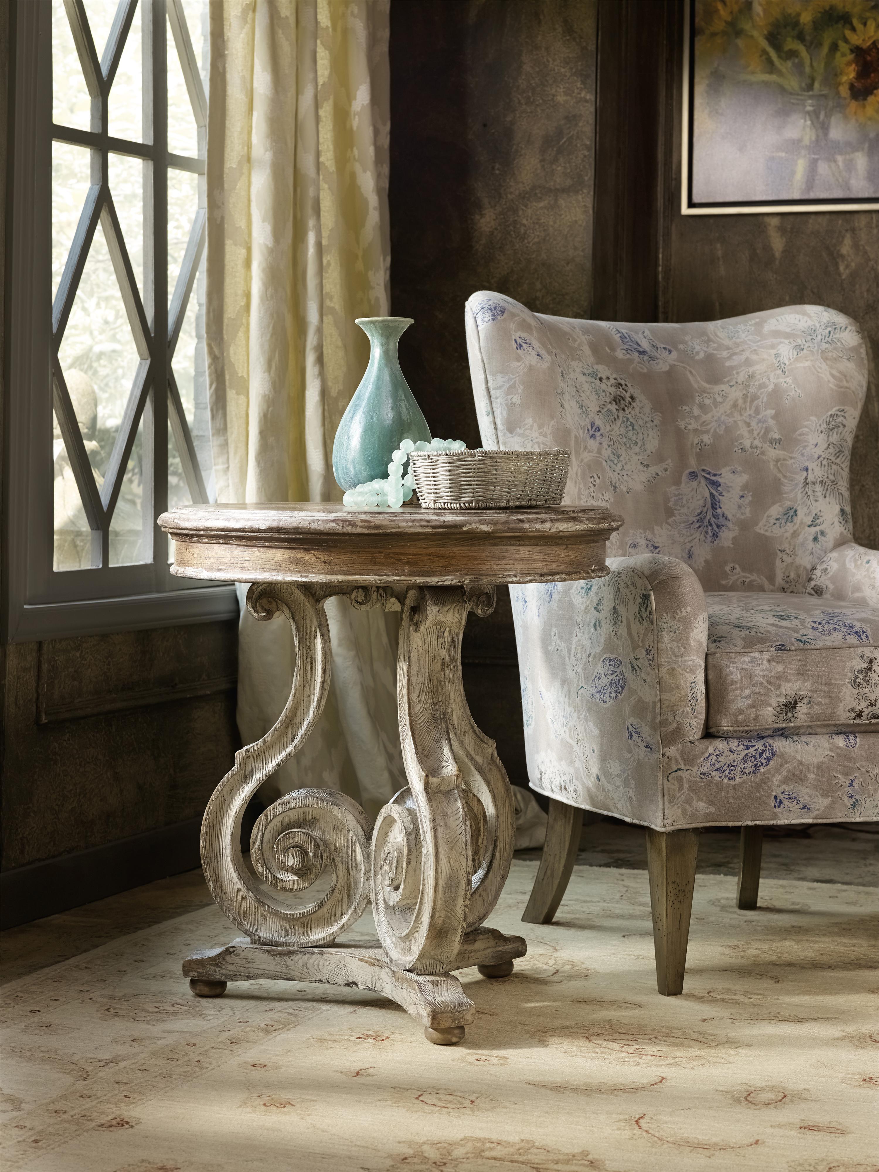 Brackenmore pedestal outlet end table
