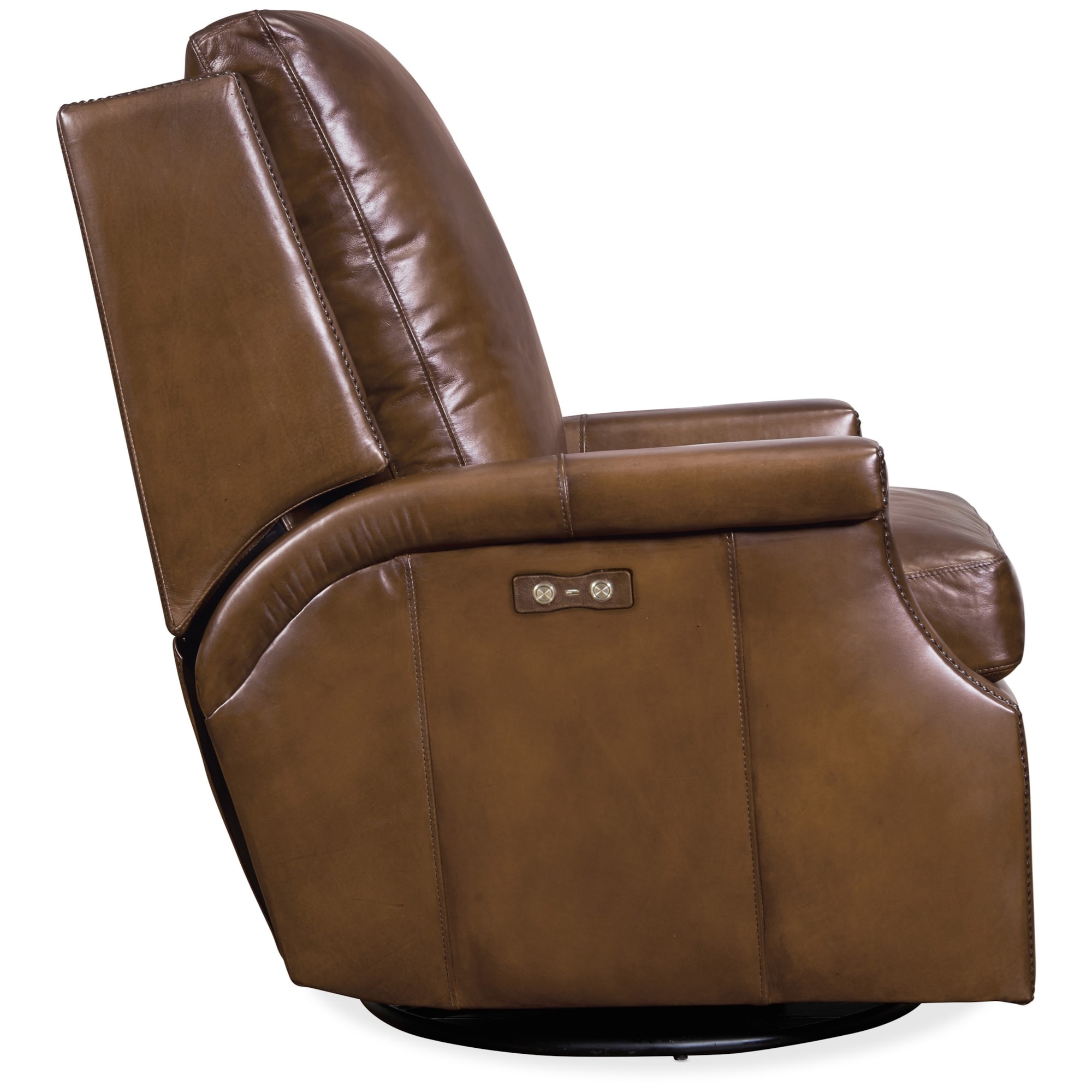 Hamilton Home Collin 14075 Transitional Power Swivel Glider Leather