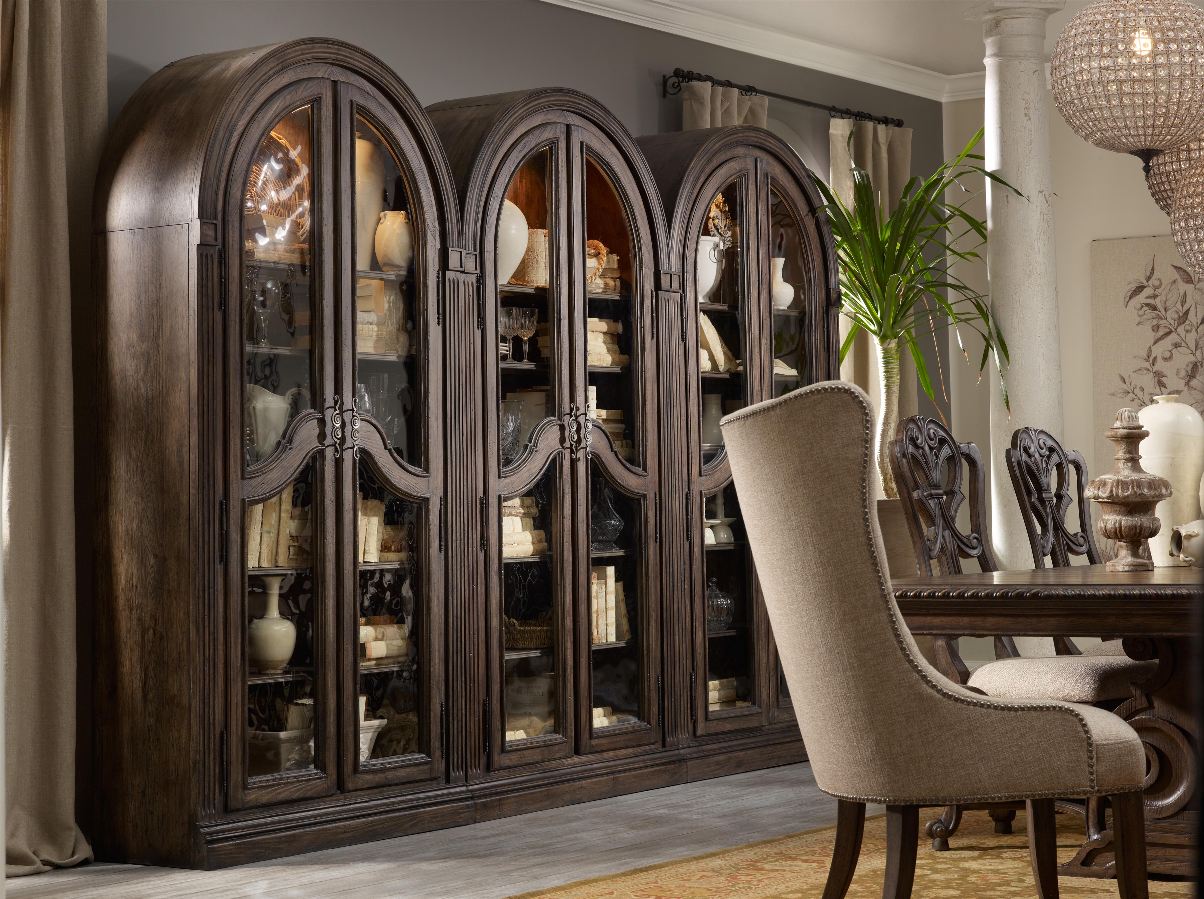 Bunching store curio cabinets