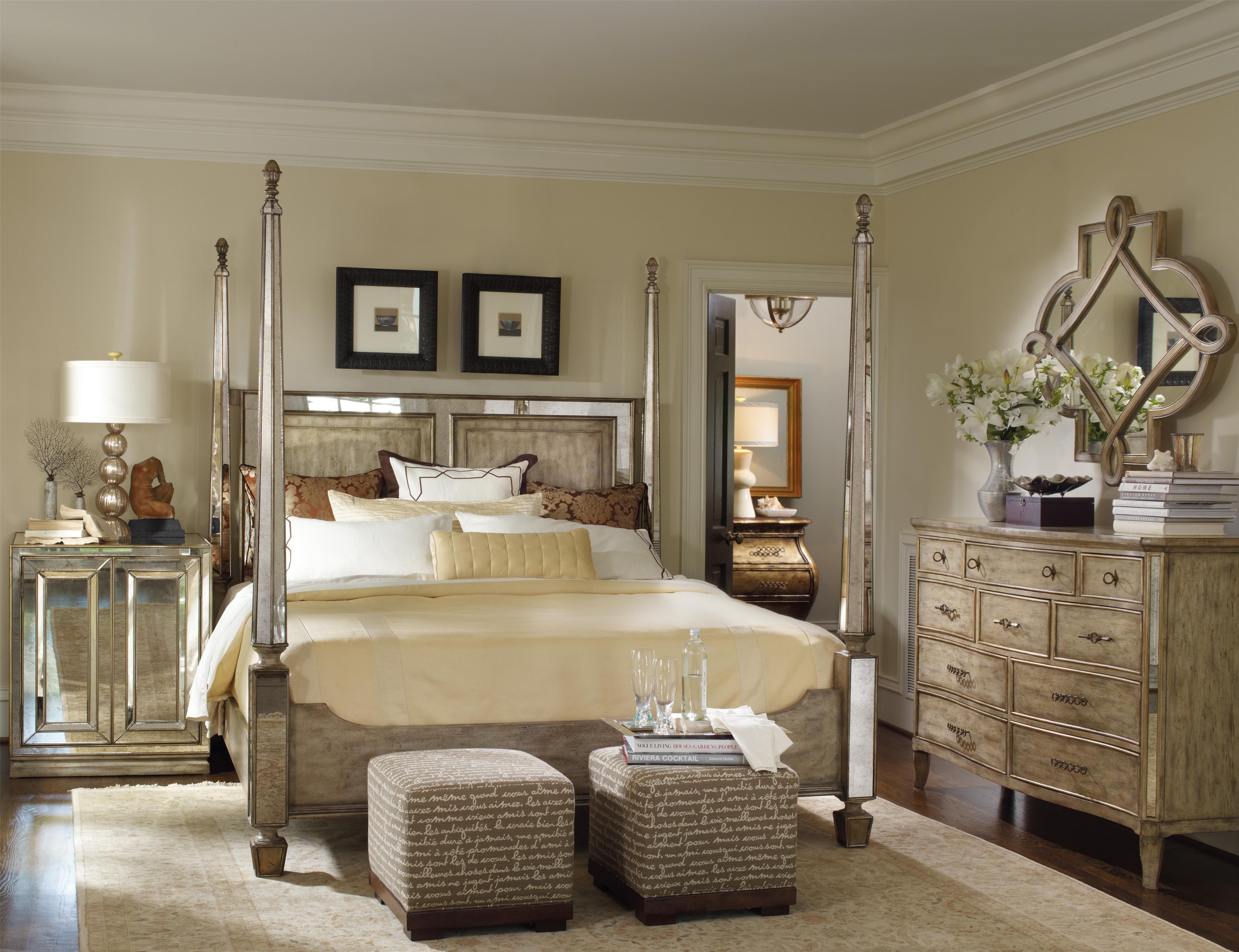 2 mirrored nightstands hot sale