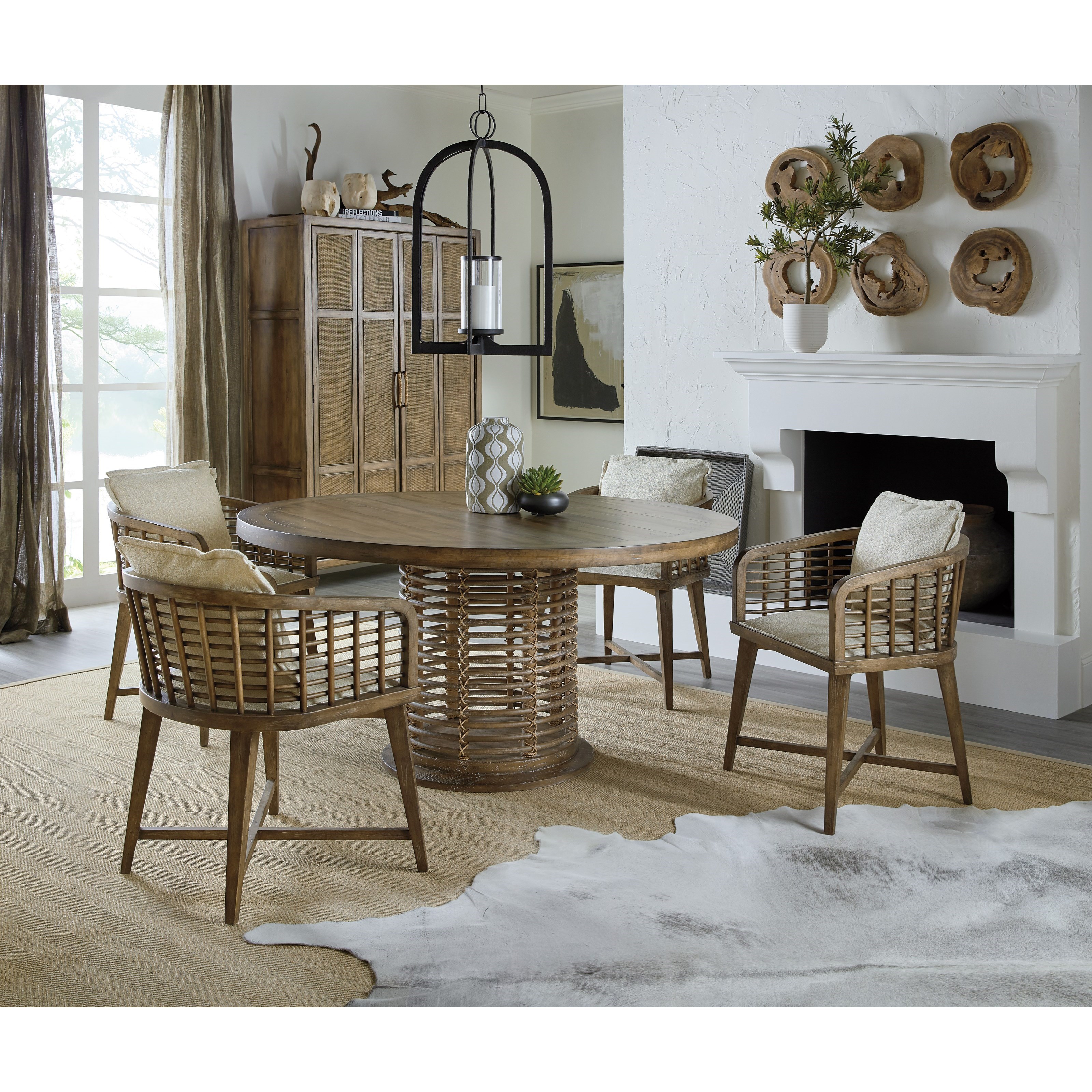 Coastal round dining table and chairs hotsell