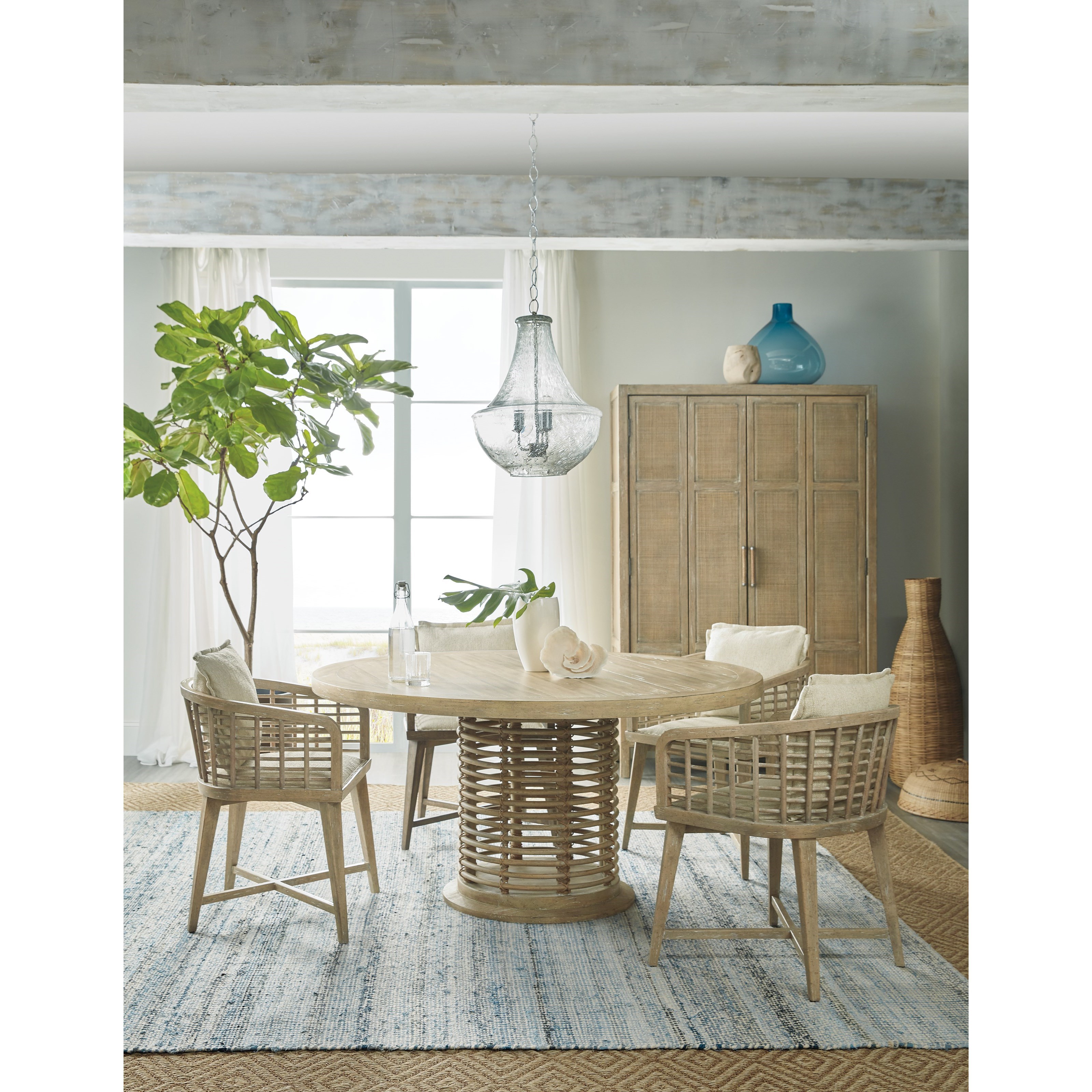 Coastal top barrel chair