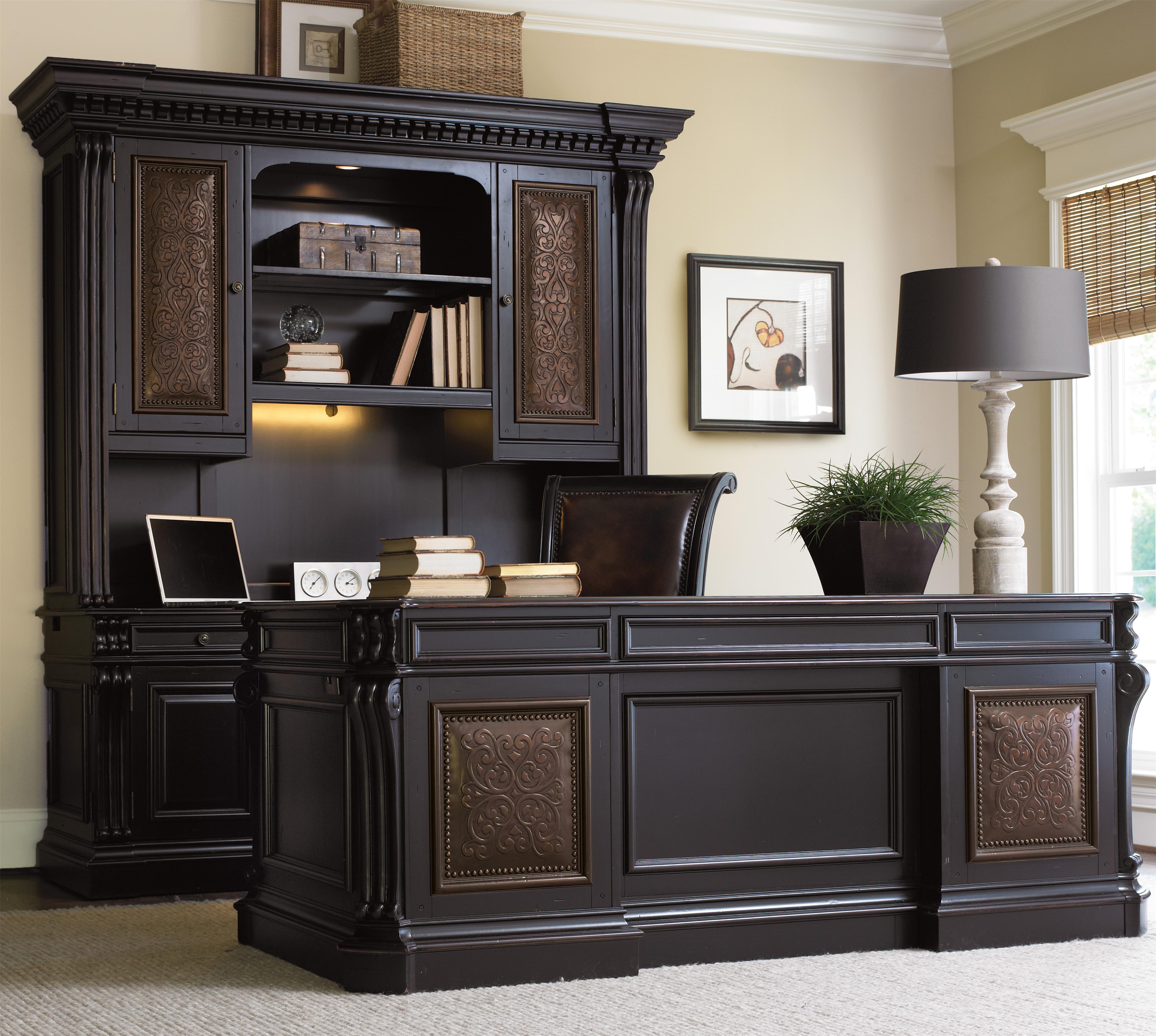 Dark wood store executive desk