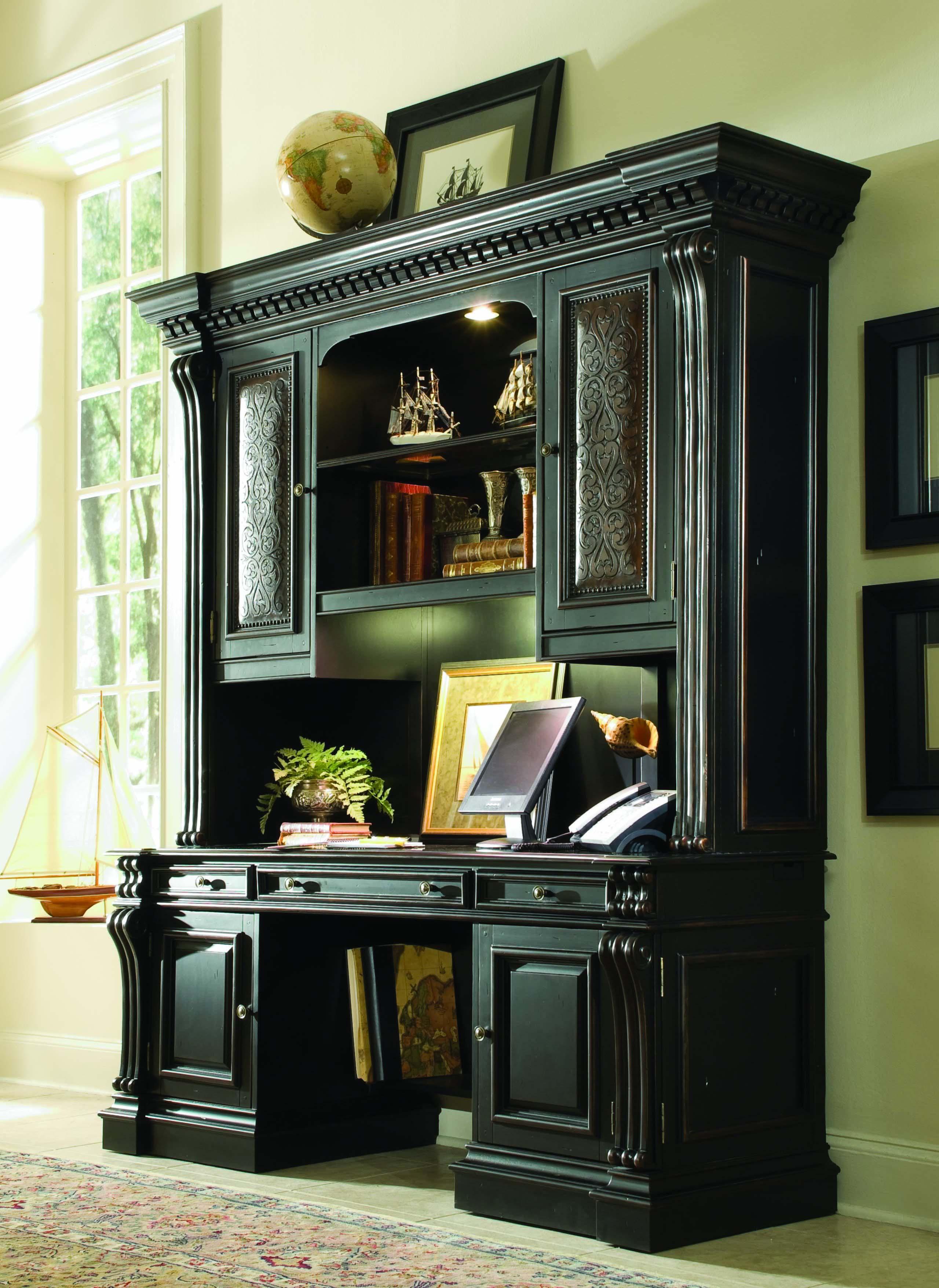 Hooker desk store and hutch