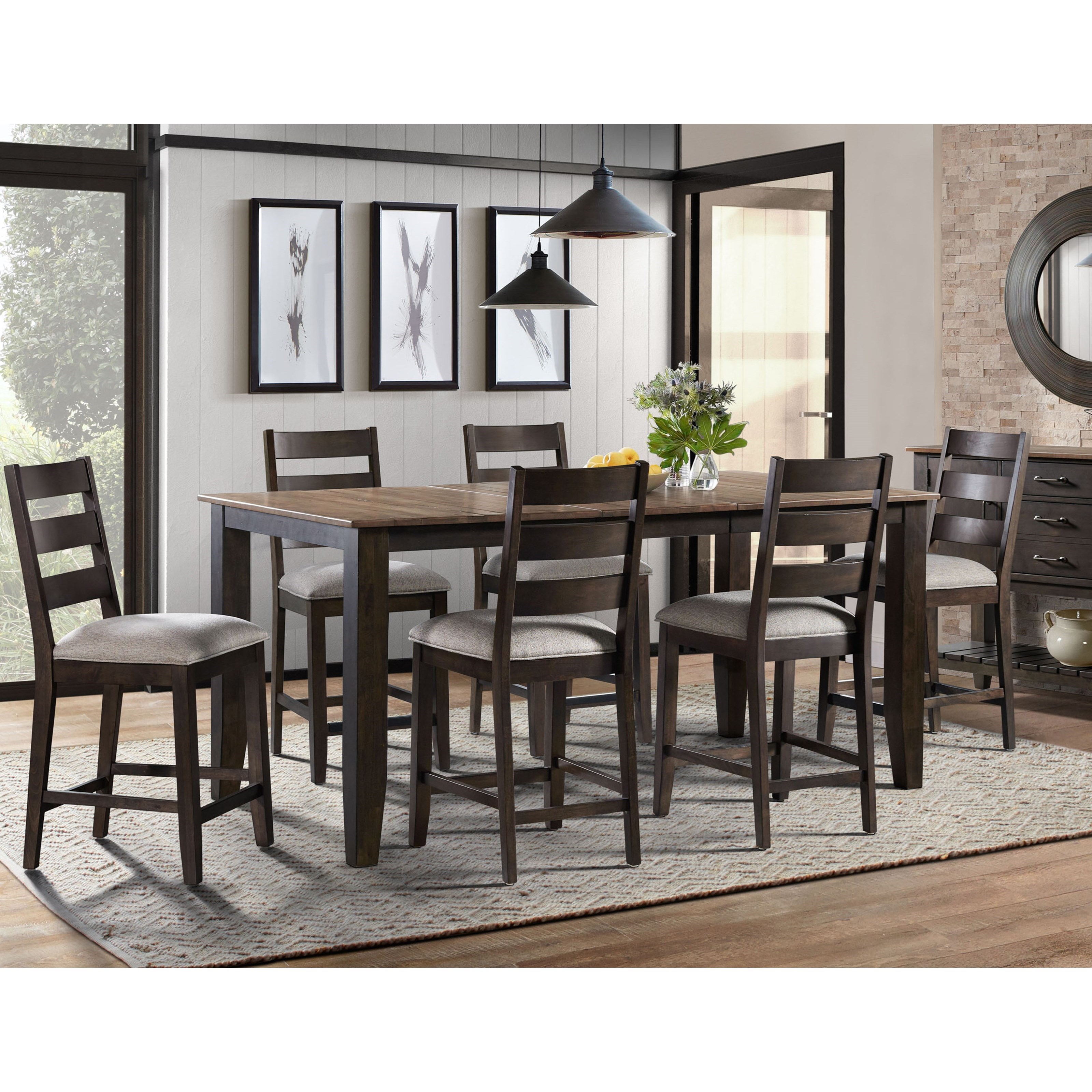 Formal counter shop height dining sets