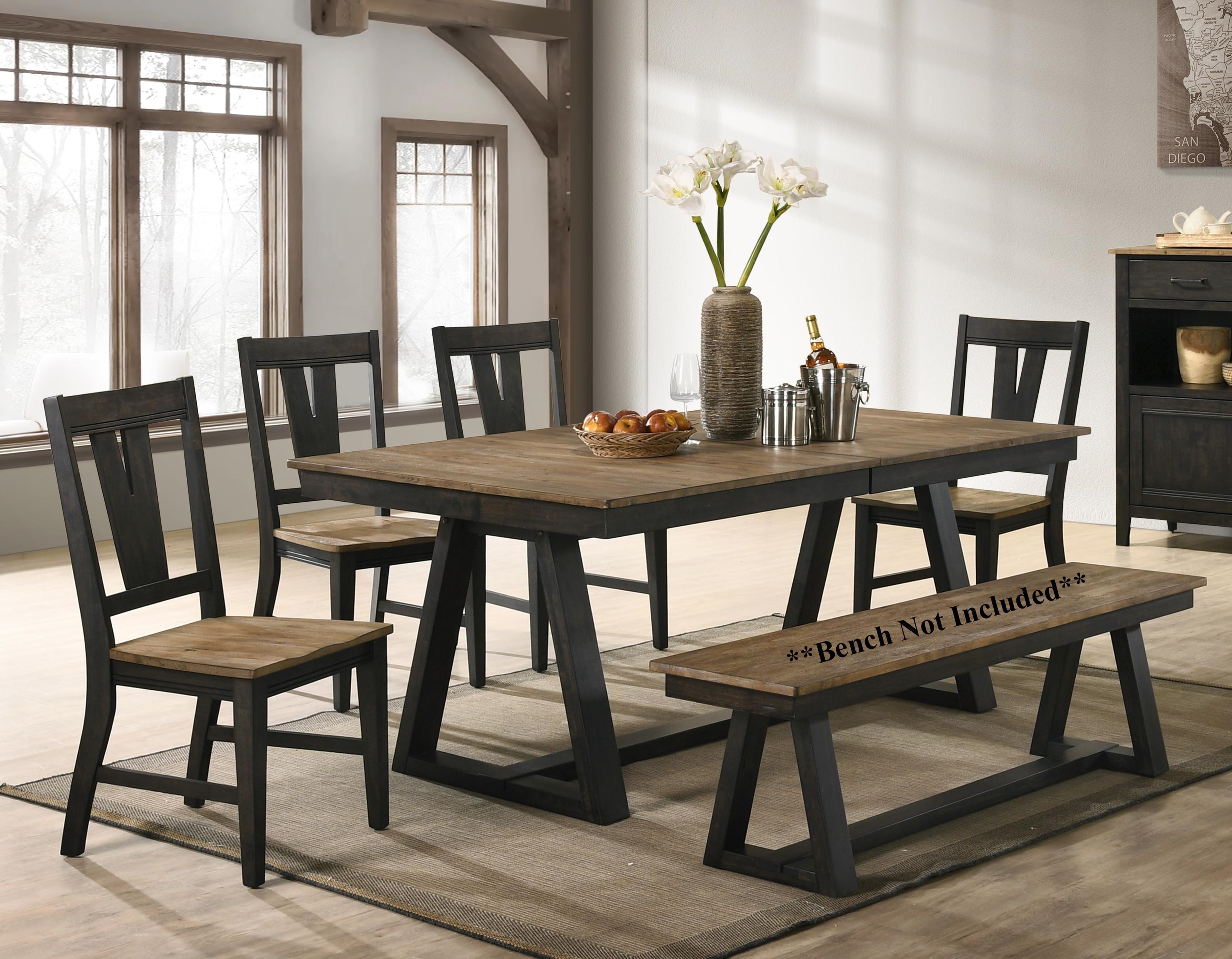 Intercon Harper INCHP BBP AKIT Transitional 5 Piece Table and Chair Set Wayside Furniture Mattress Dining 5 Piece Sets