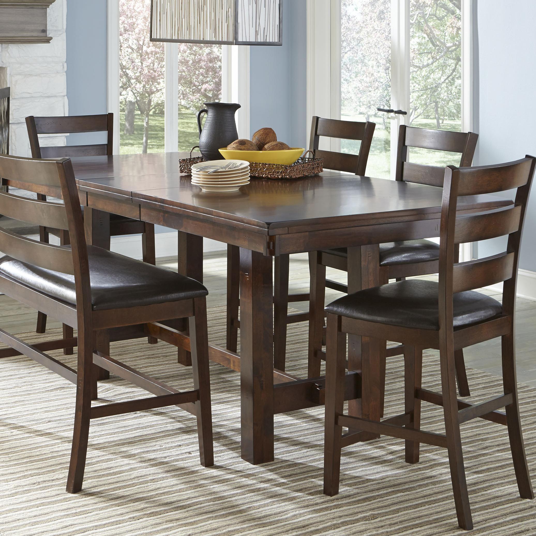Intercon Kona INCKA TA 4090 RAI Counter Height Table with Leaf Wayside Furniture Mattress Table Dining formal