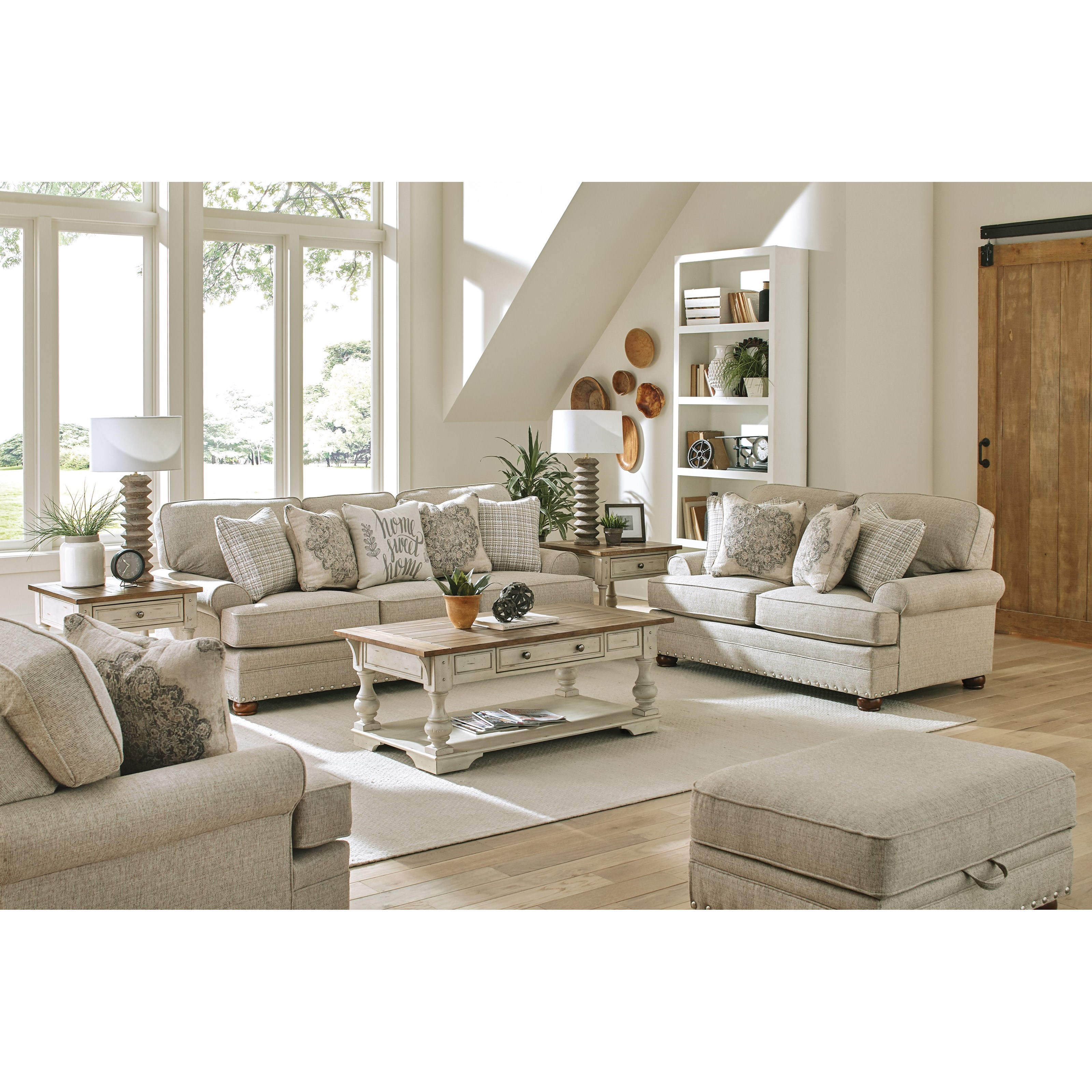 Farmhouse loveseat recliner hot sale