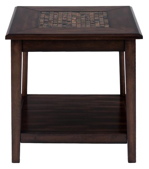 Dark brown store wood end table