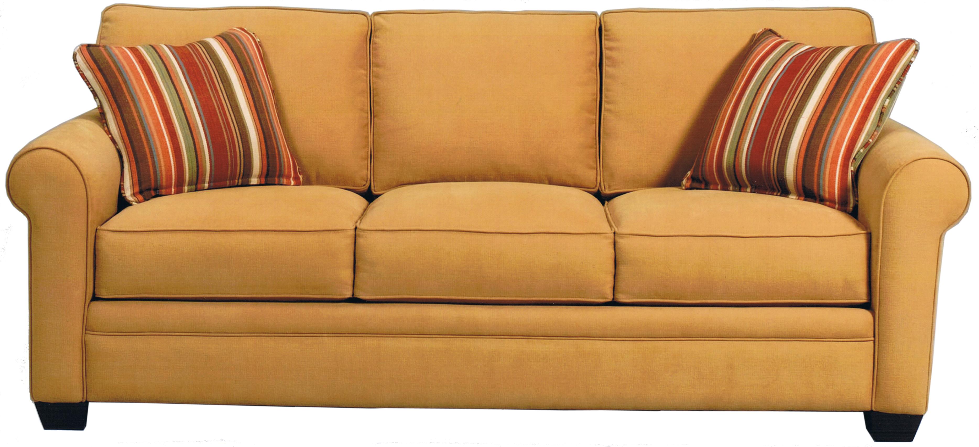 Backless settee deals with rolled arms