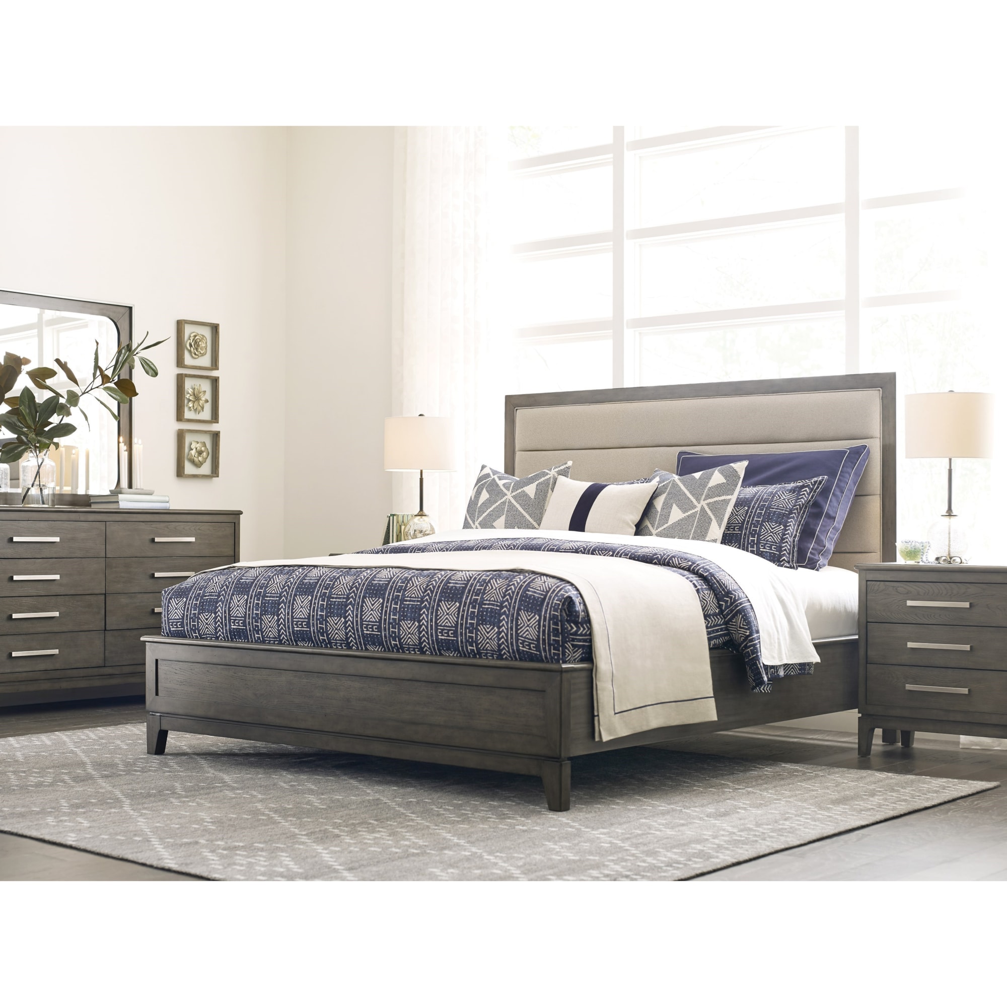 Kincaid Furniture Cascade 863323P Ross Queen Upholstered Panel Bed