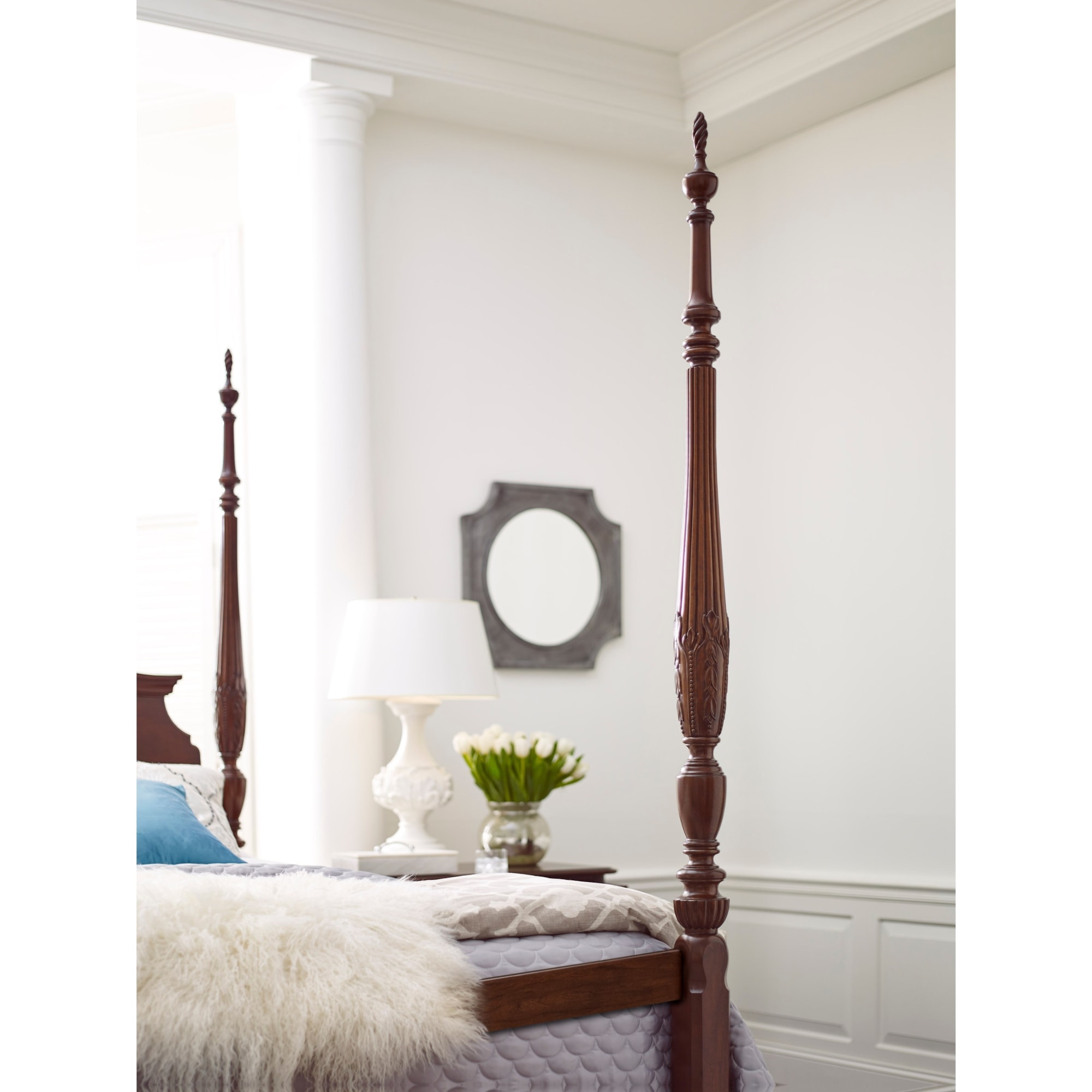 Kincaid Furniture Hadleigh 607-326P King Rice Carved Poster Bed with ...