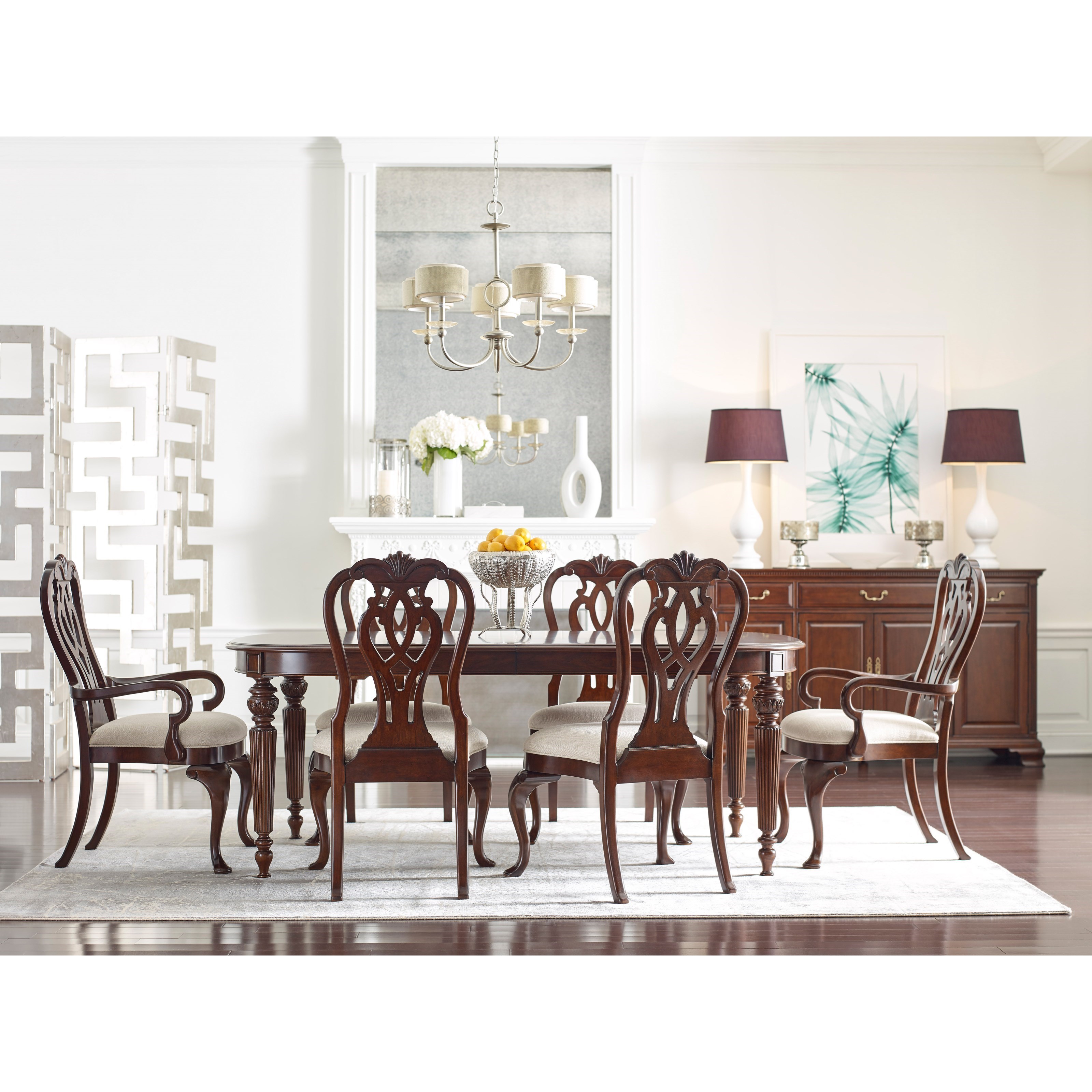 Kincaid Furniture Hadleigh 607 637 Traditional Queen Anne Arm Chair with Upholstered Seat Lindy s Furniture Company Dining Arm Chairs