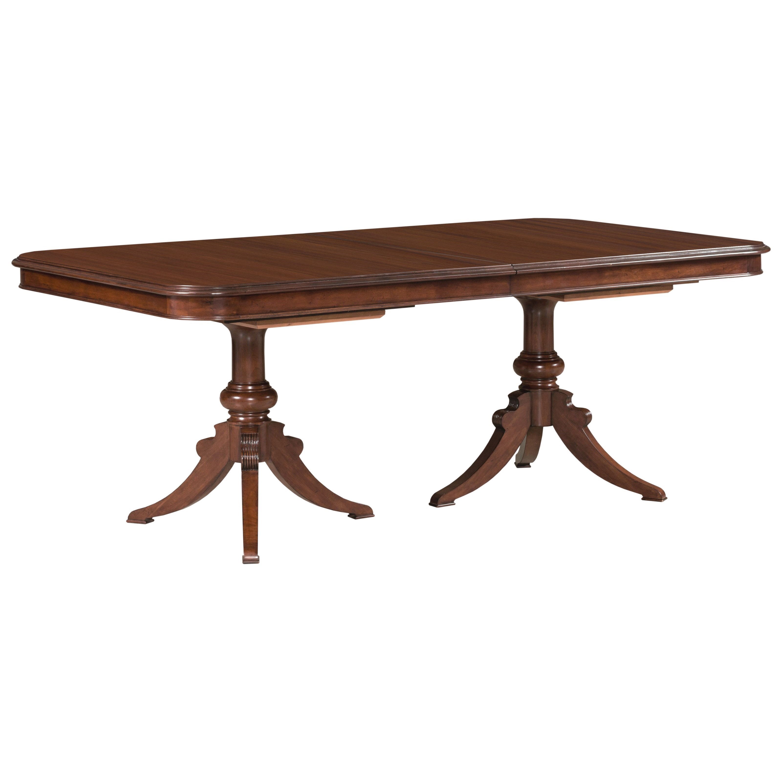 Double pedestal dining table with leaves hotsell