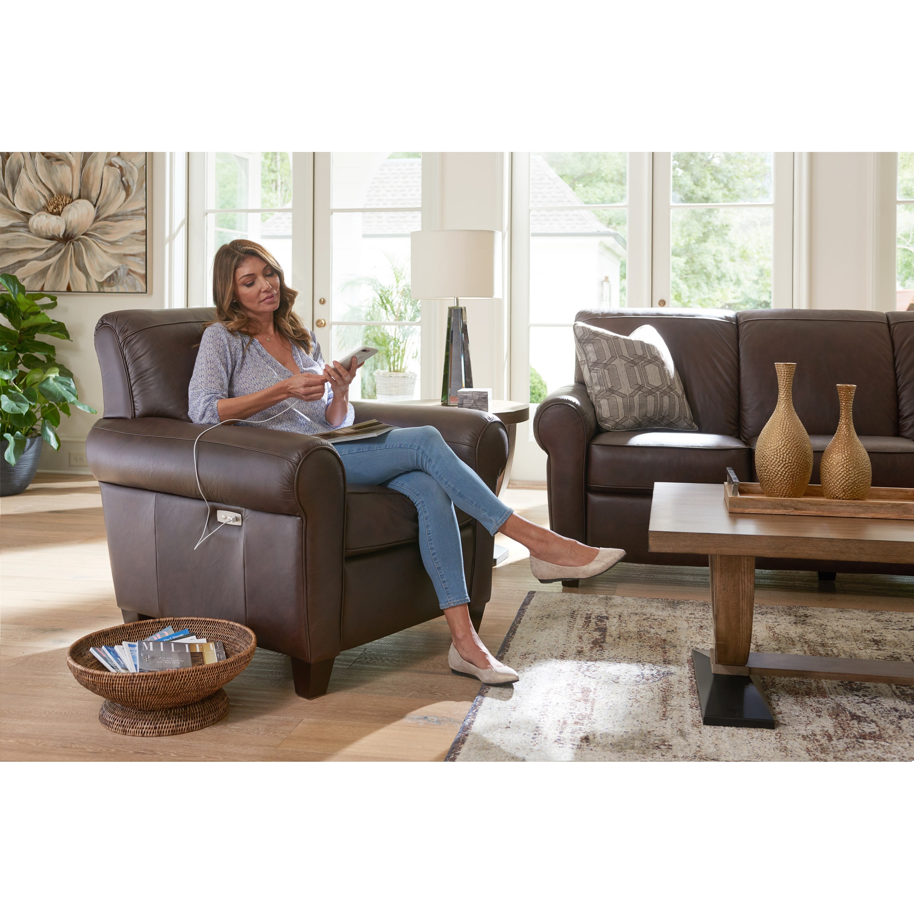 Lazy boy bennett top recliner chair