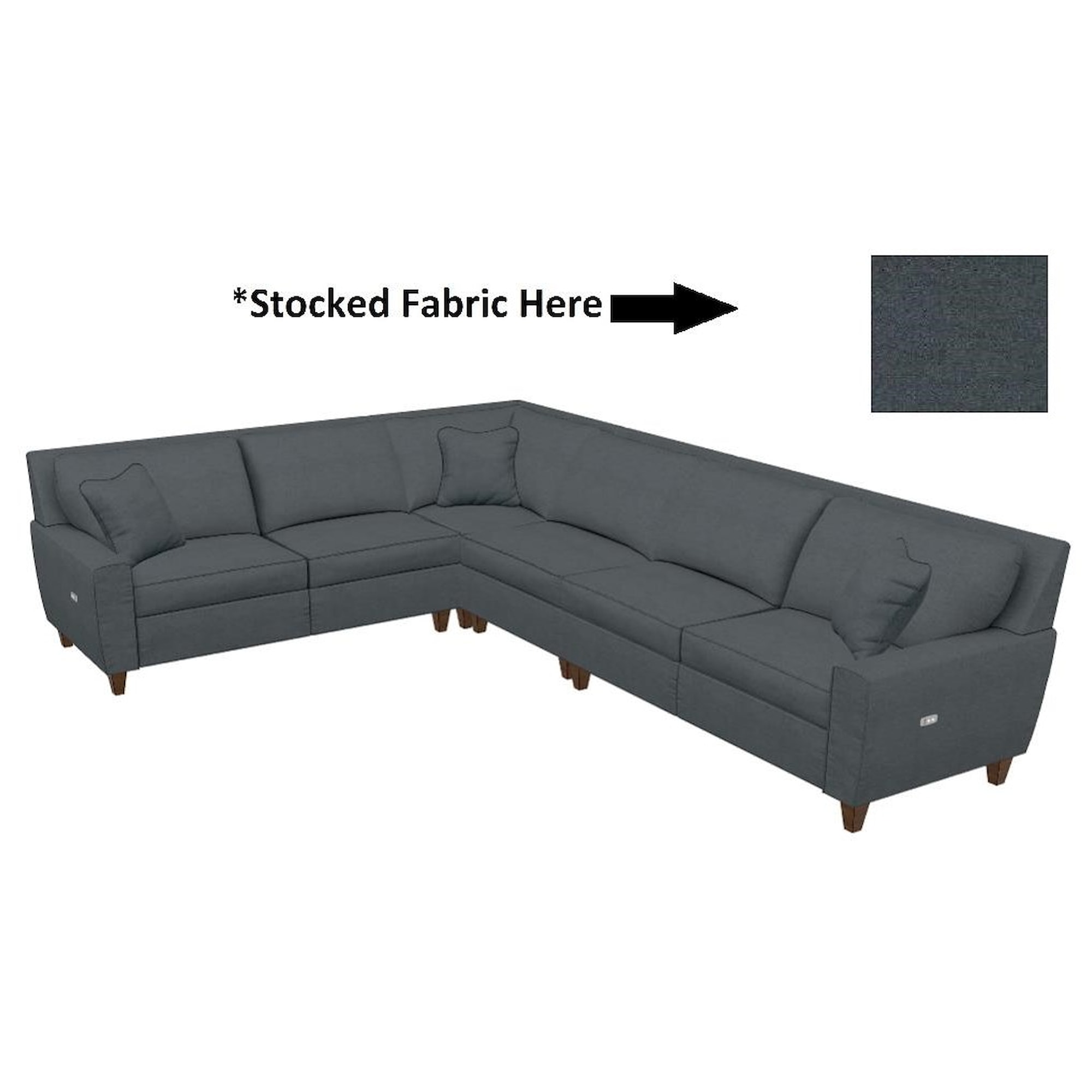 LaZBoy Edie 9912571 4PC Duo Power Sectional Johnny Janosik