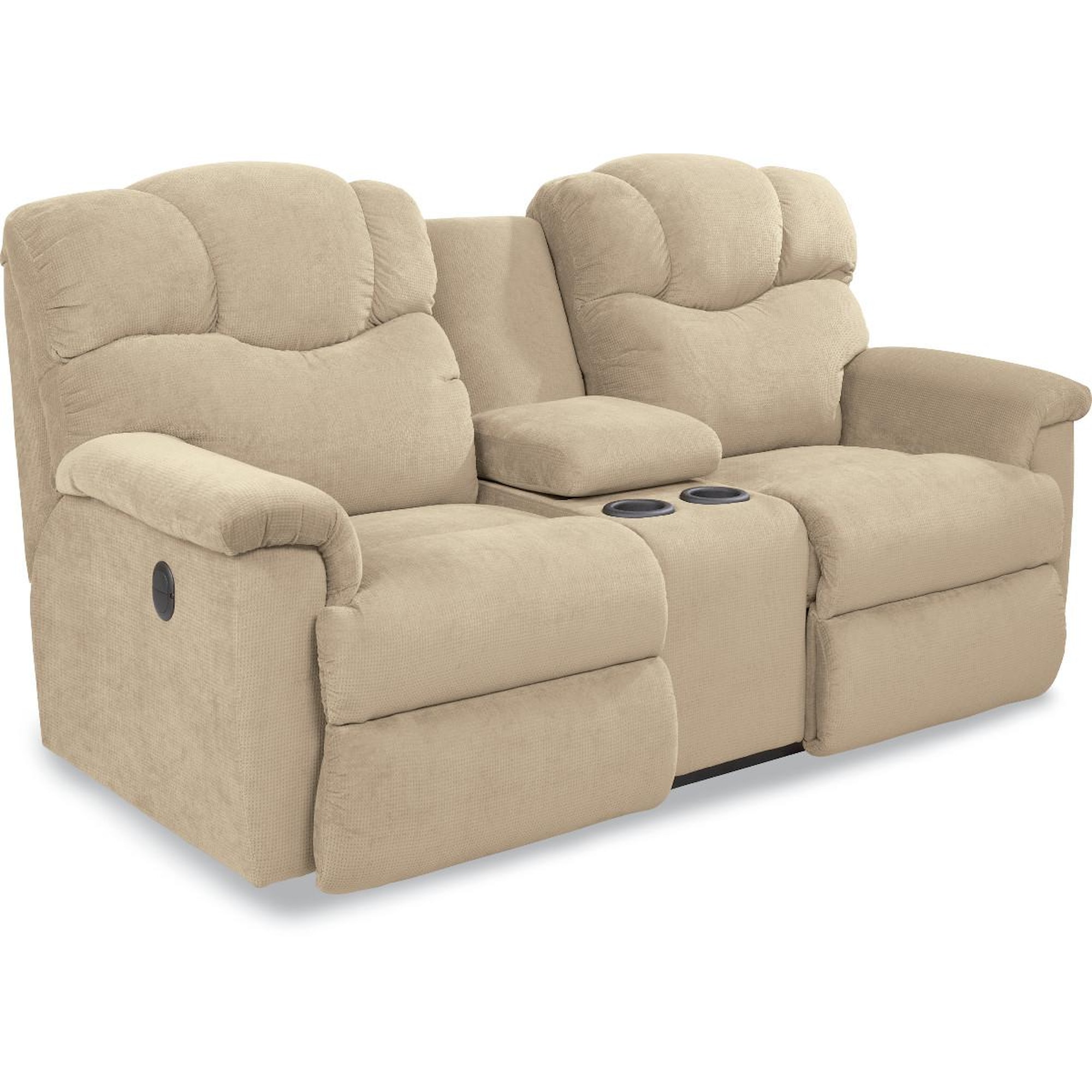 LaZBoy Lancer 490515 Reclining Loveseat with Console and Cup Holders